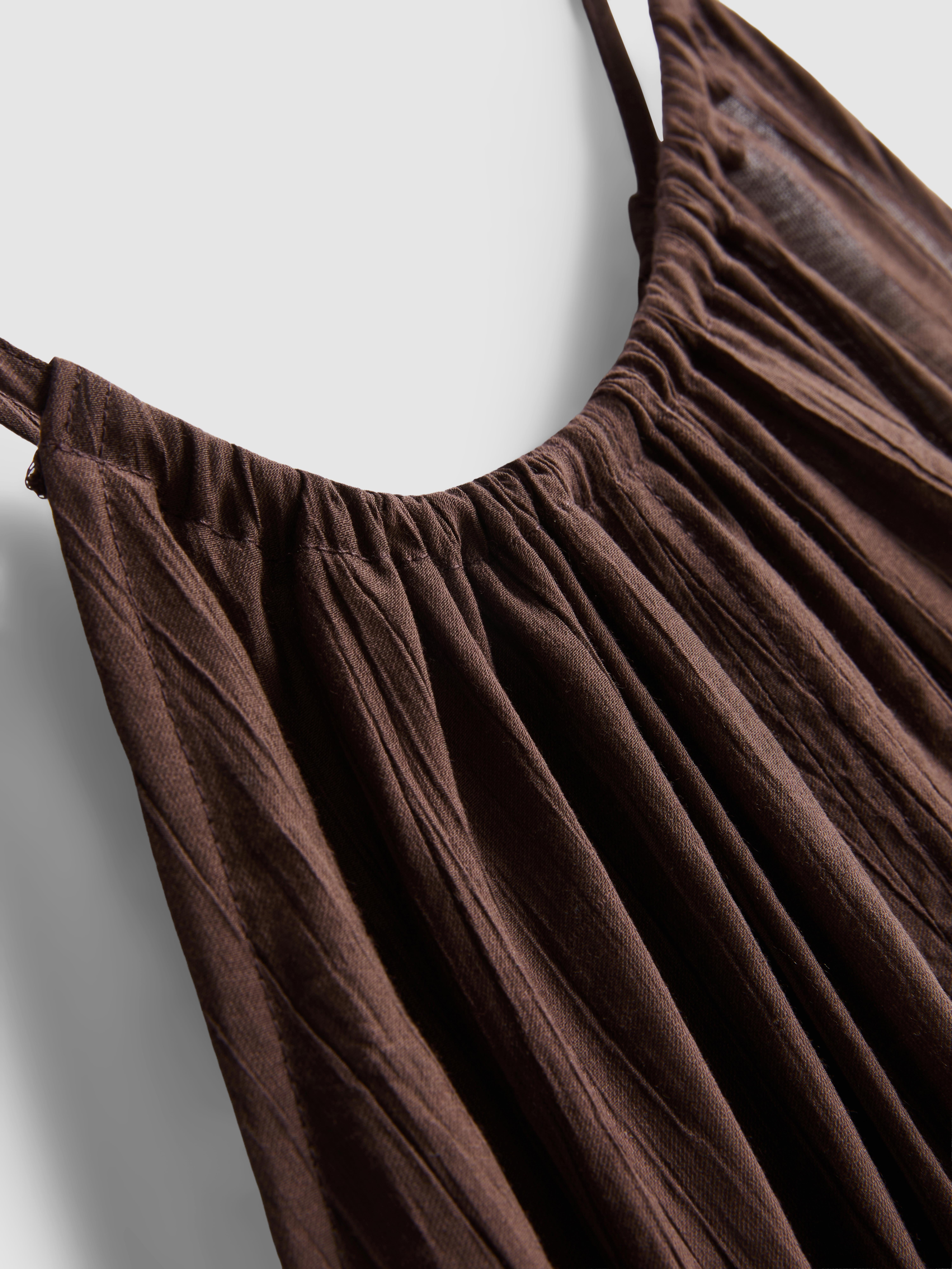 Textured Halterneck Trapeze Top
