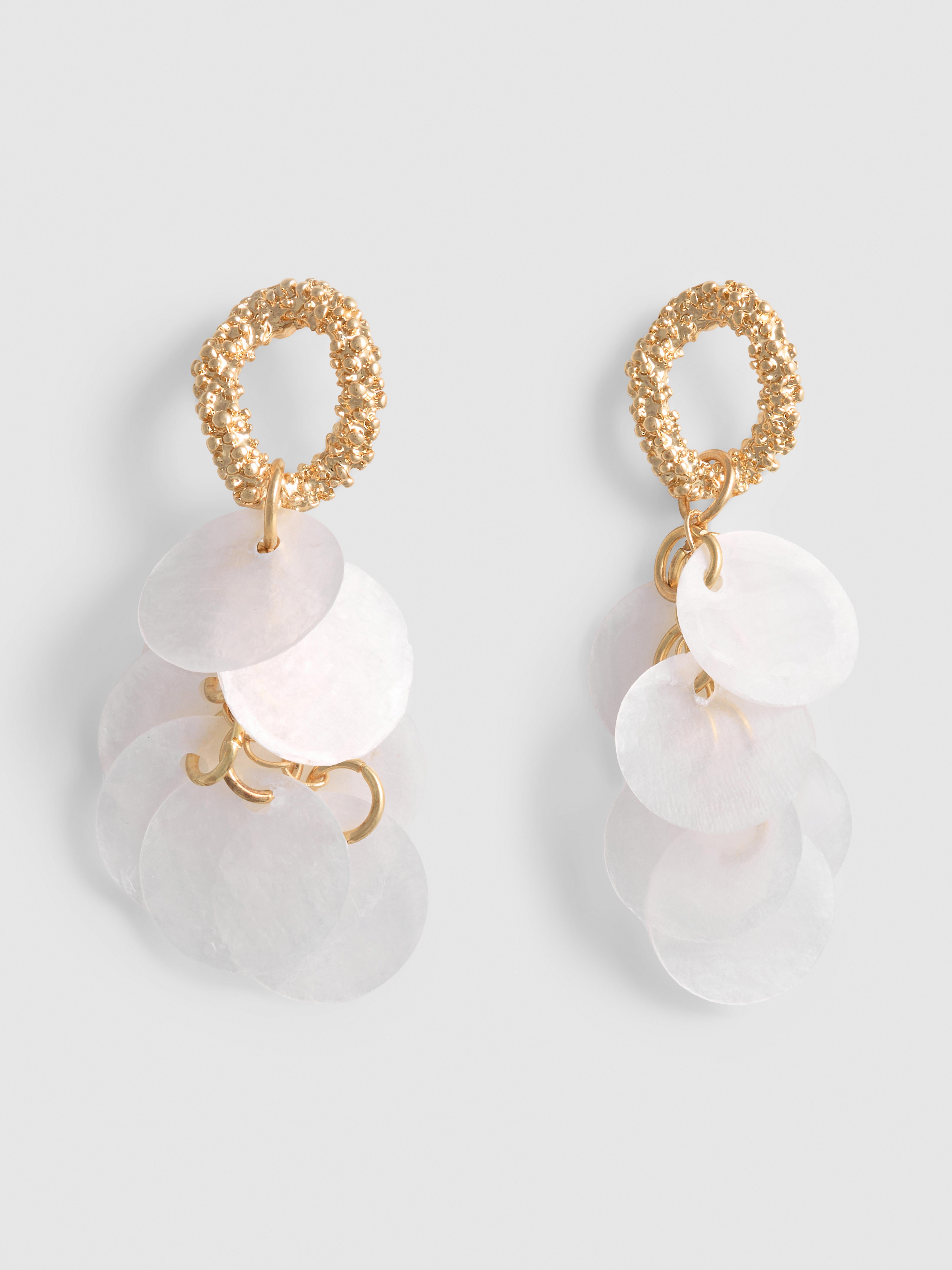 Disc Drop Earrings