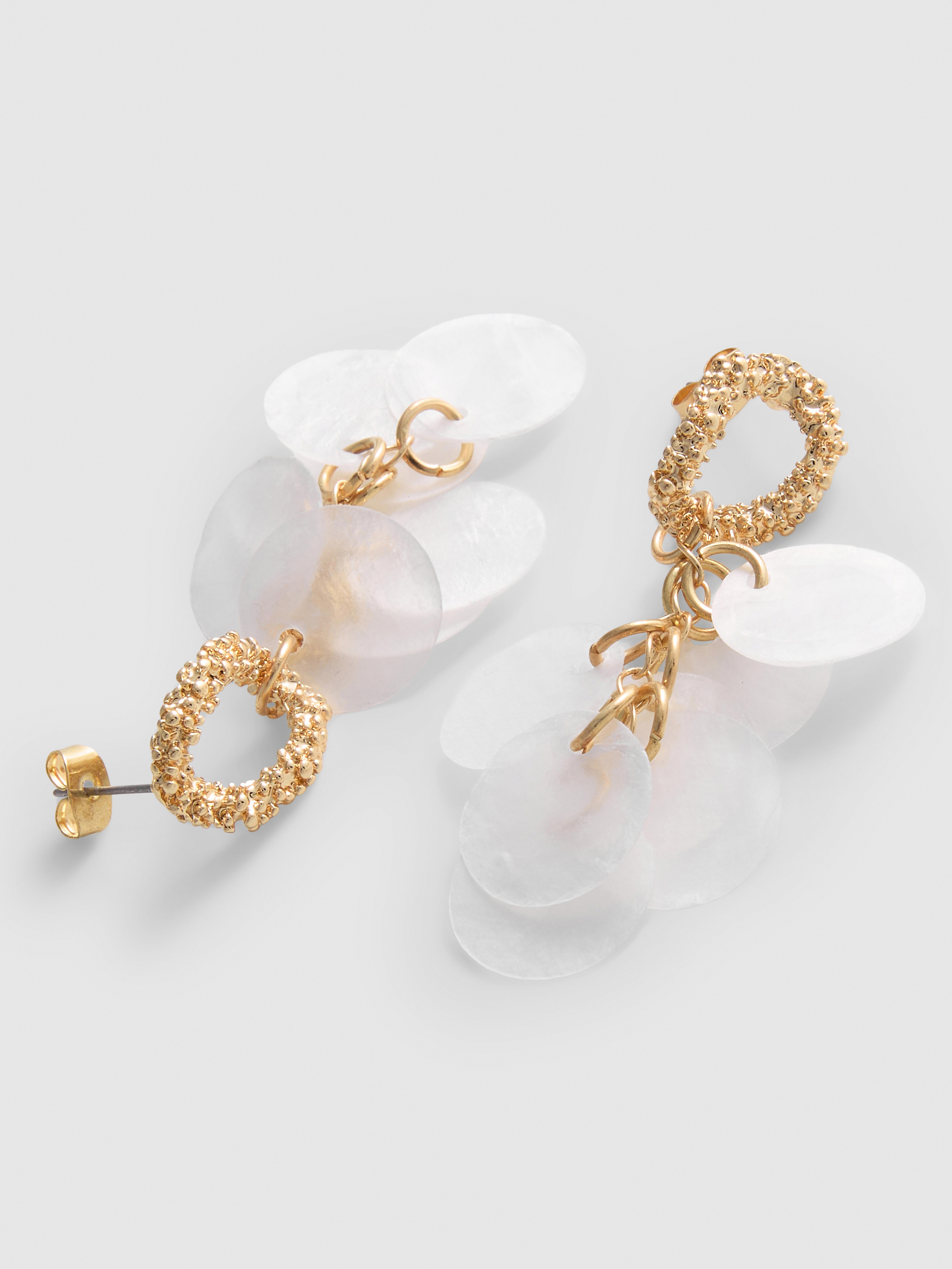 Disc Drop Earrings