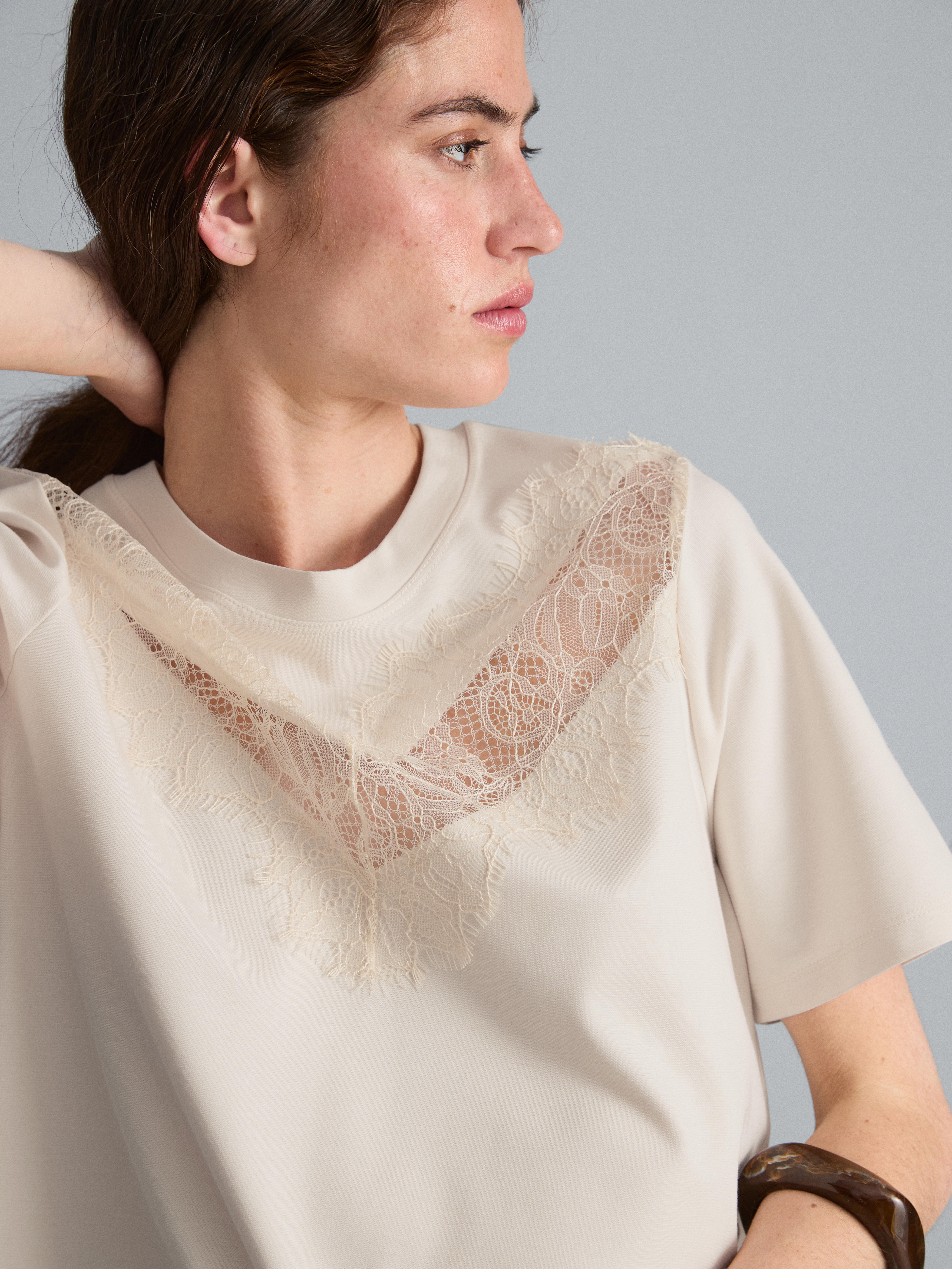 Lace Insert T-Shirt