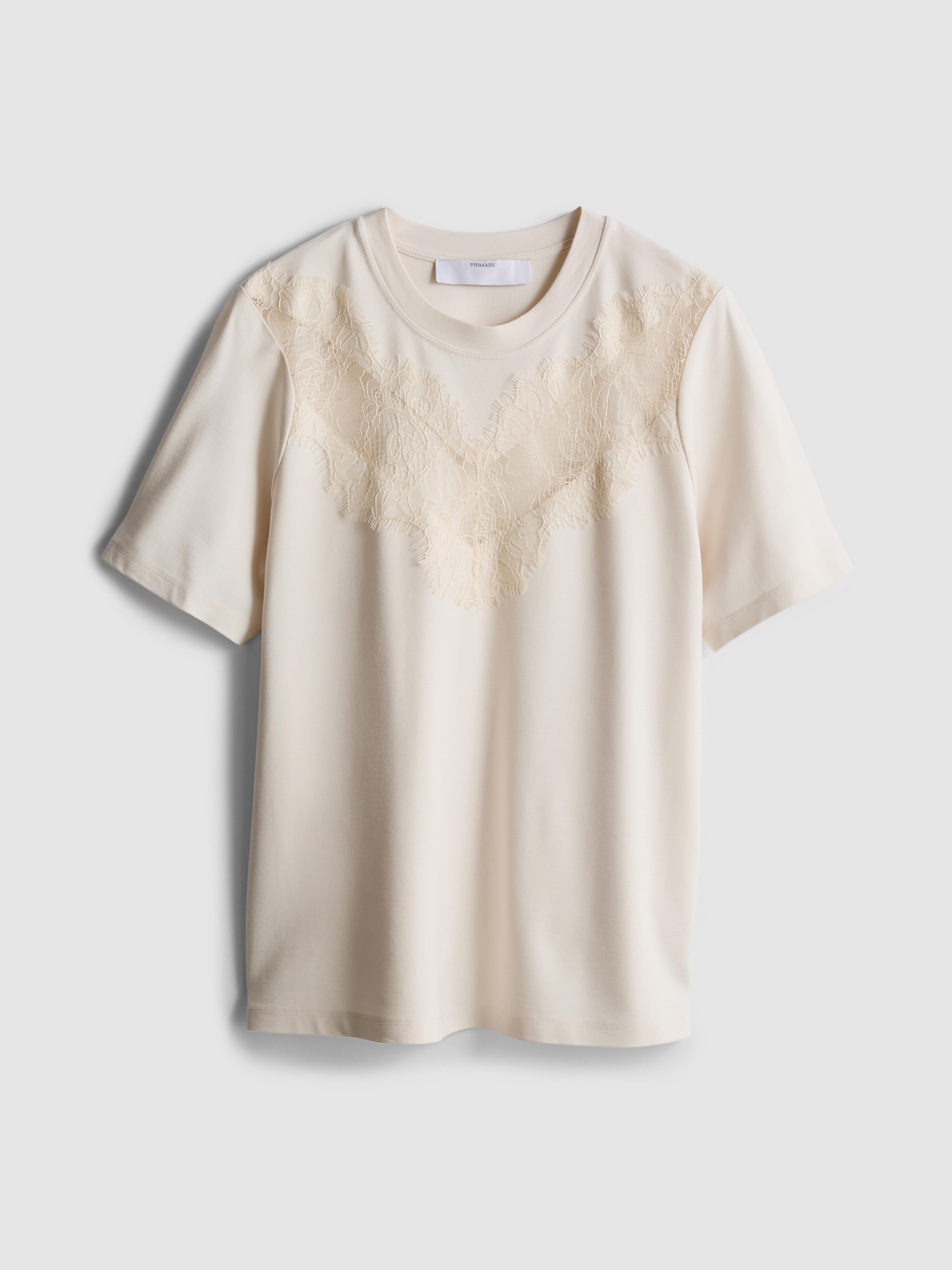 Lace Insert T-Shirt