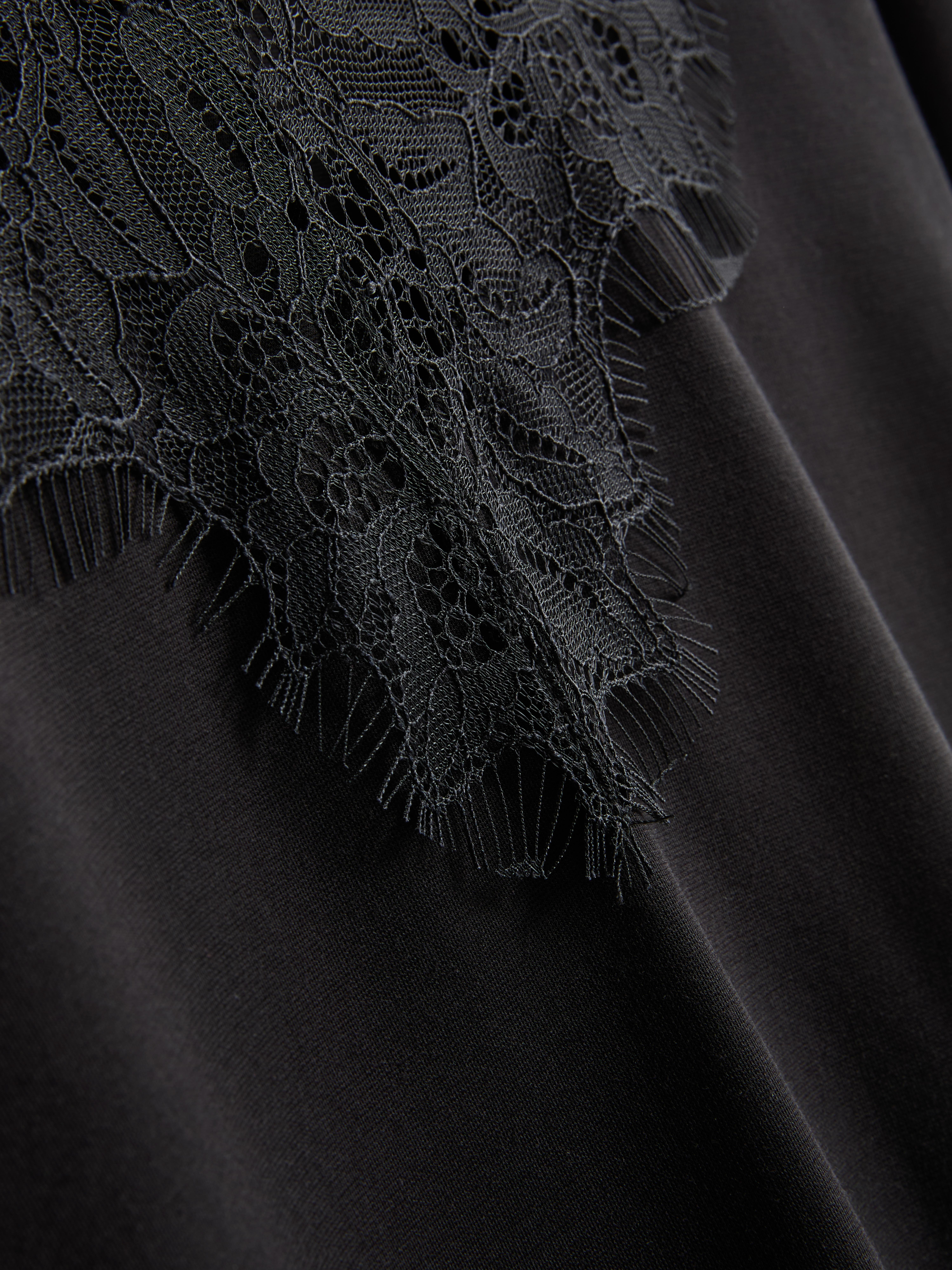Lace Insert T-Shirt