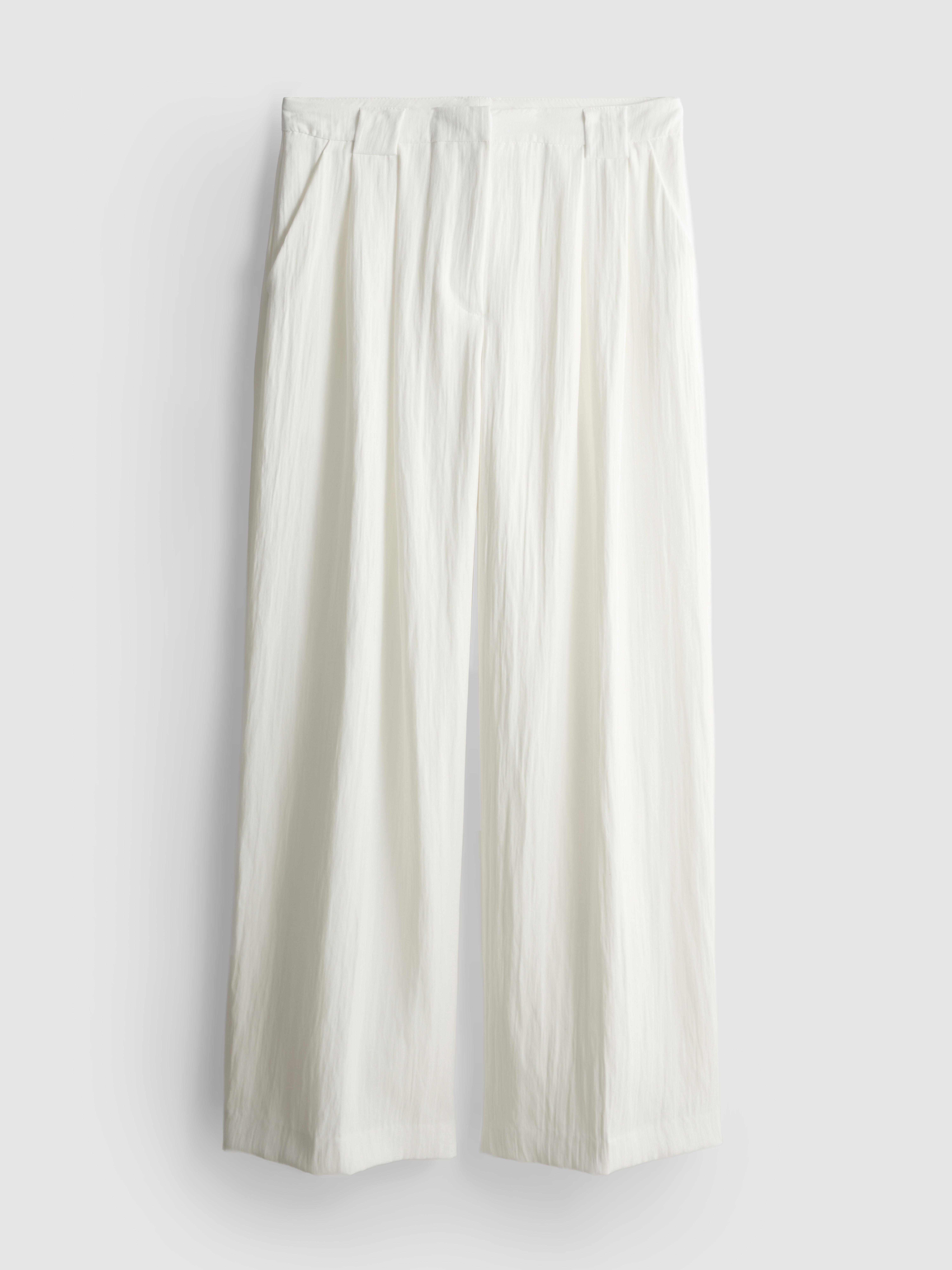 Textured Wide Leg Pants