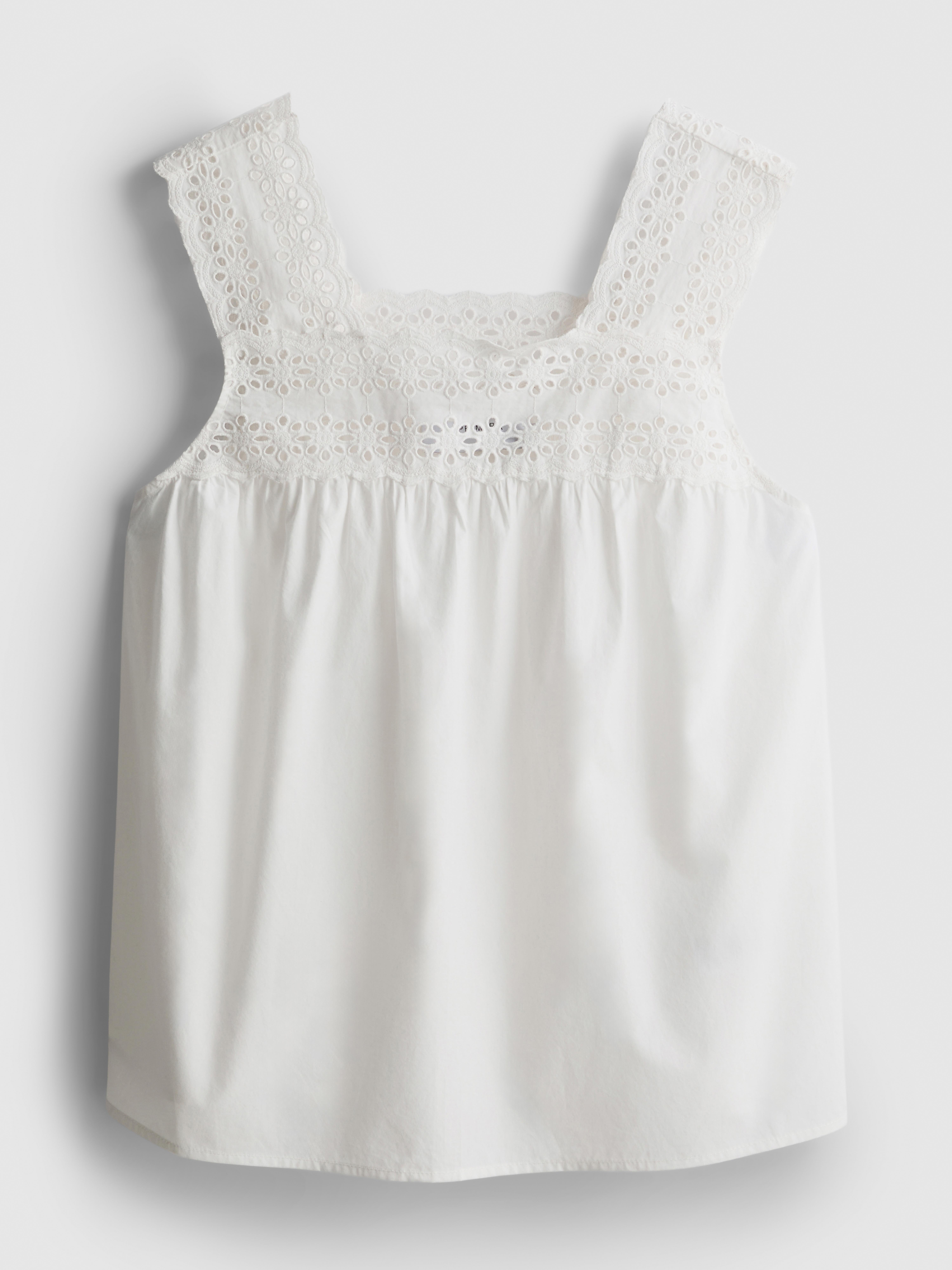 Broderie Insert Tank Top