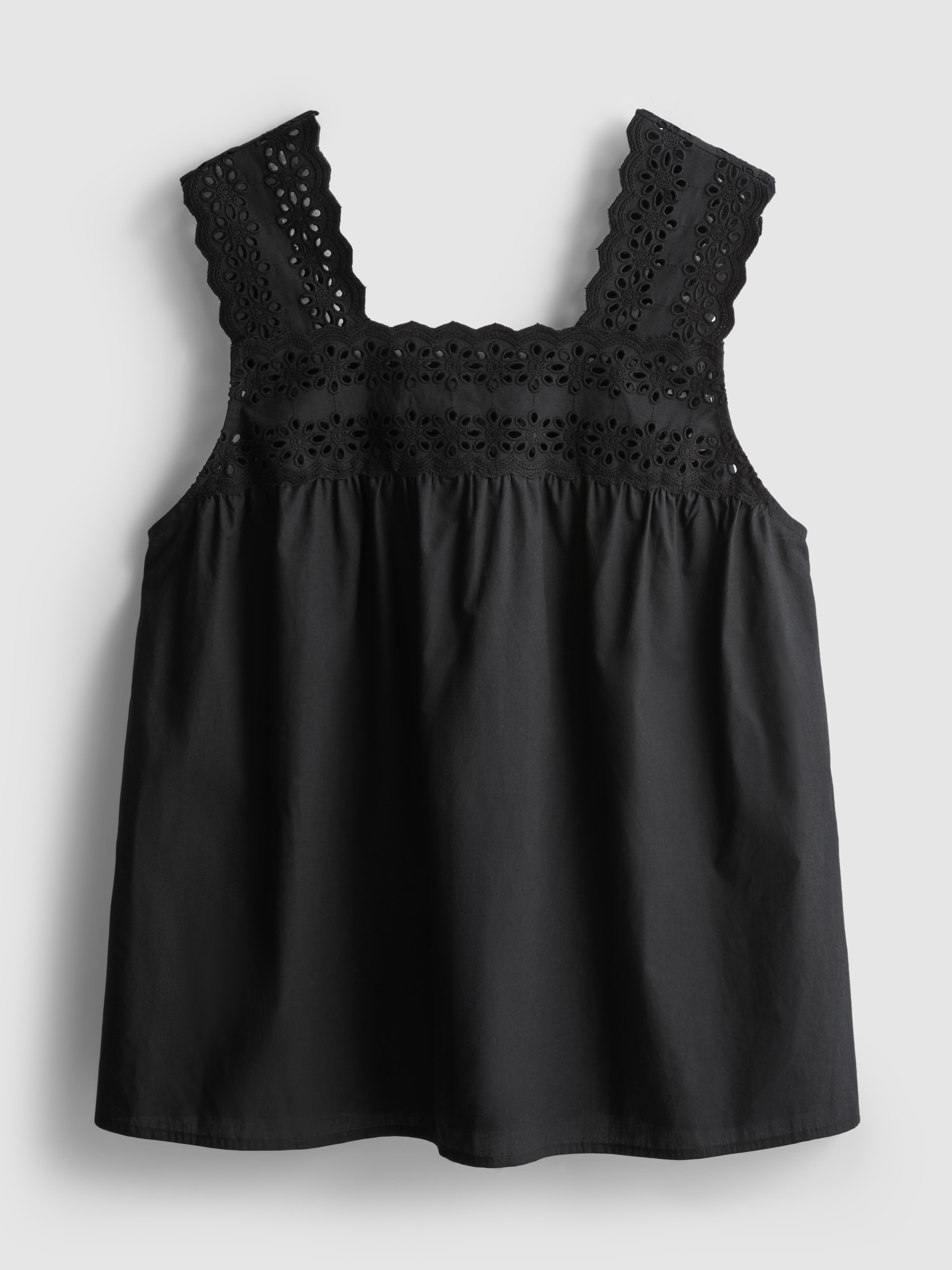 Broderie Insert Tank Top