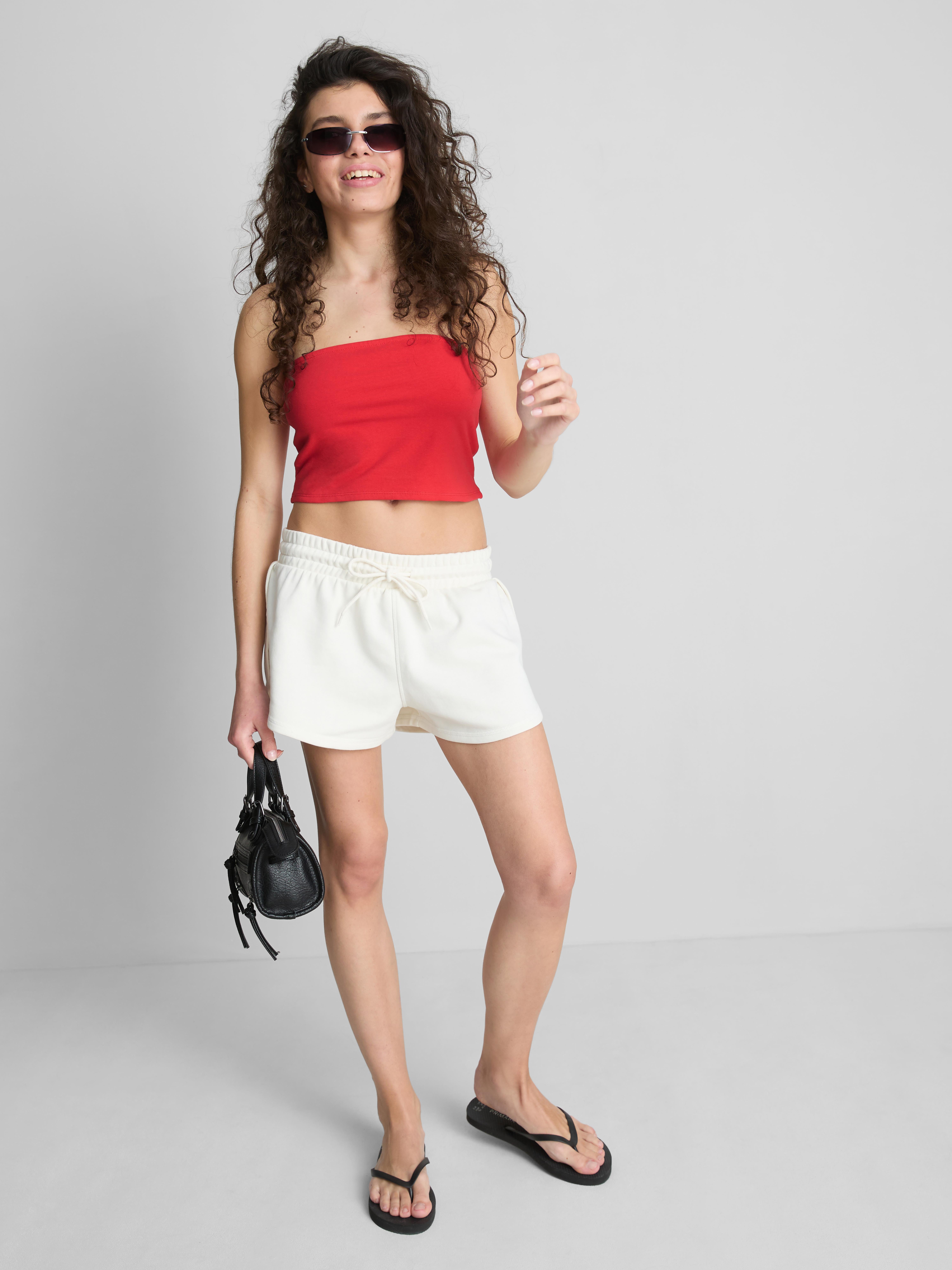 The Primark Scene | Cotton Rich Jersey Bandeau Top Red