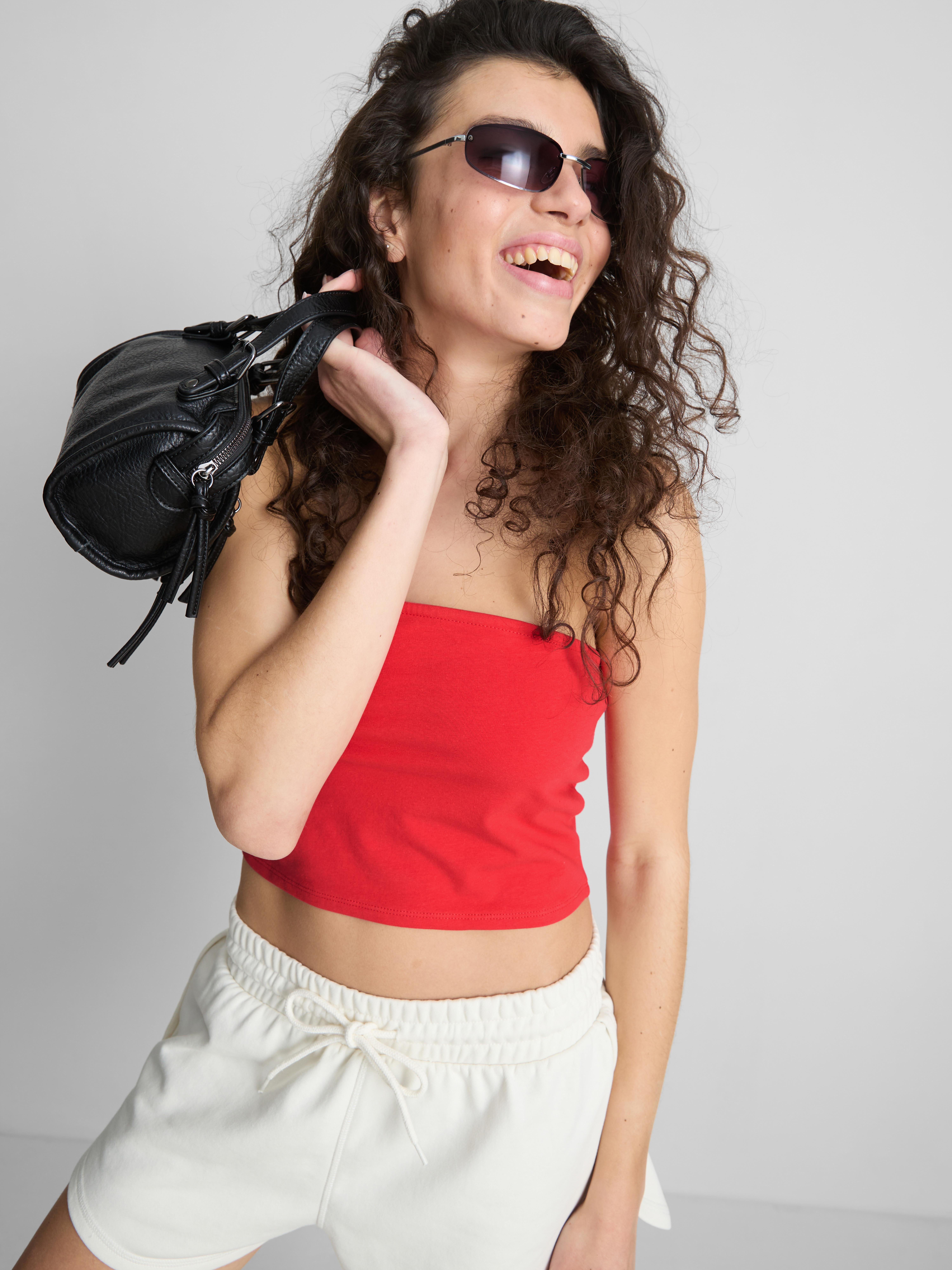 The Primark Scene | Žerzejový bandeau top bez ramínek bohatý na bavlnu