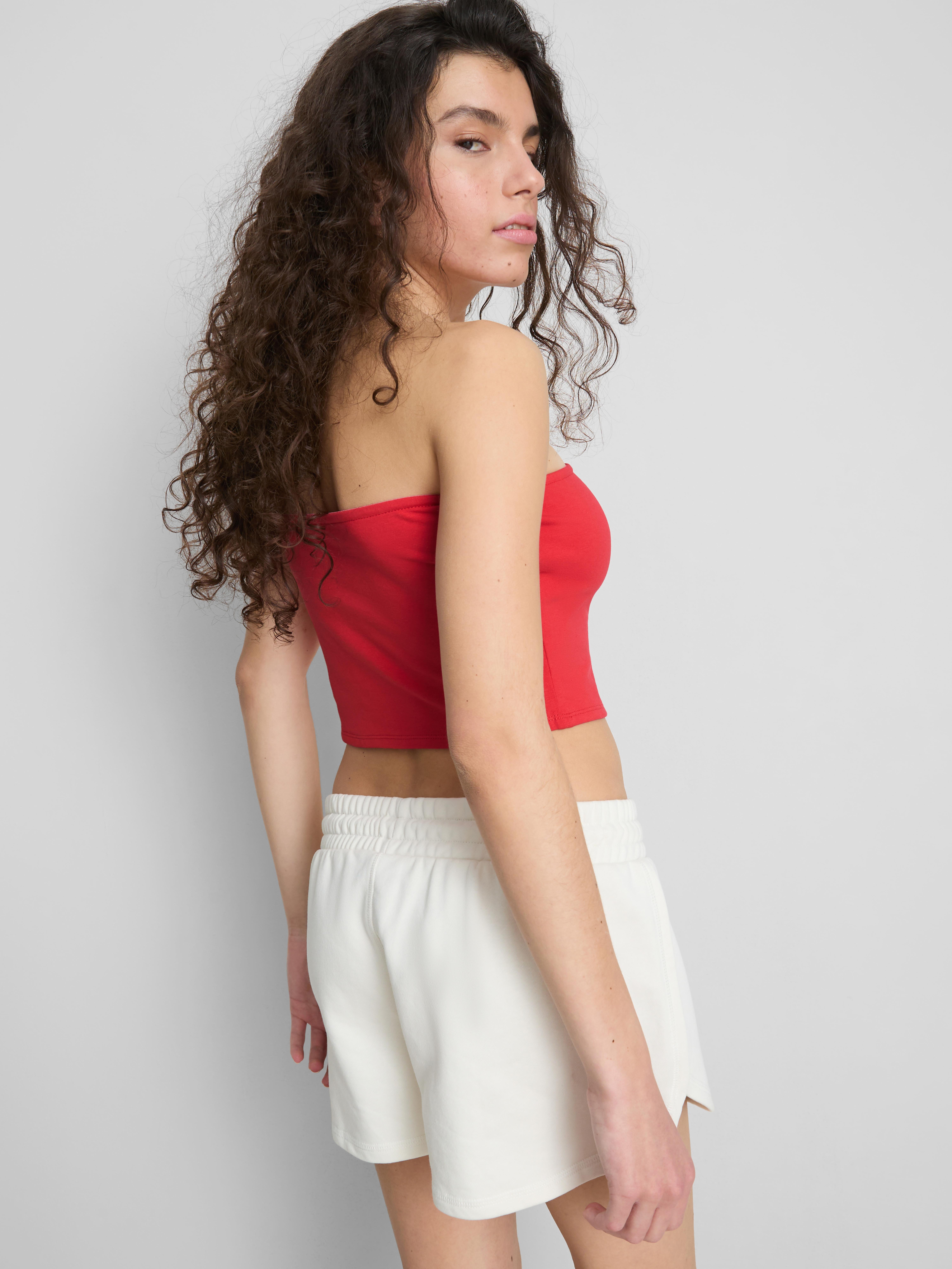The Primark Scene | Žerzejový bandeau top bez ramínek bohatý na bavlnu