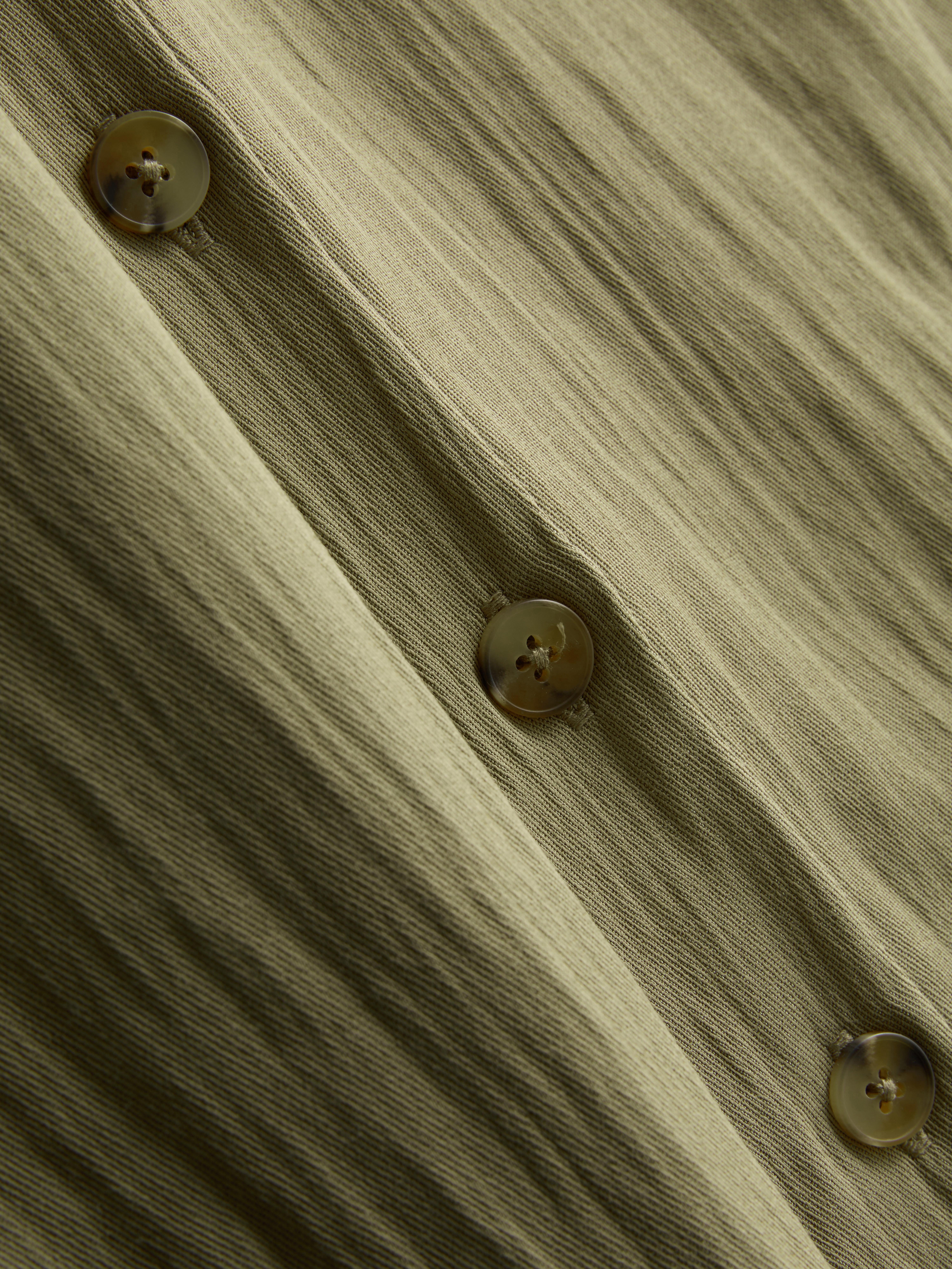 Textured Button Through Halterneck Top