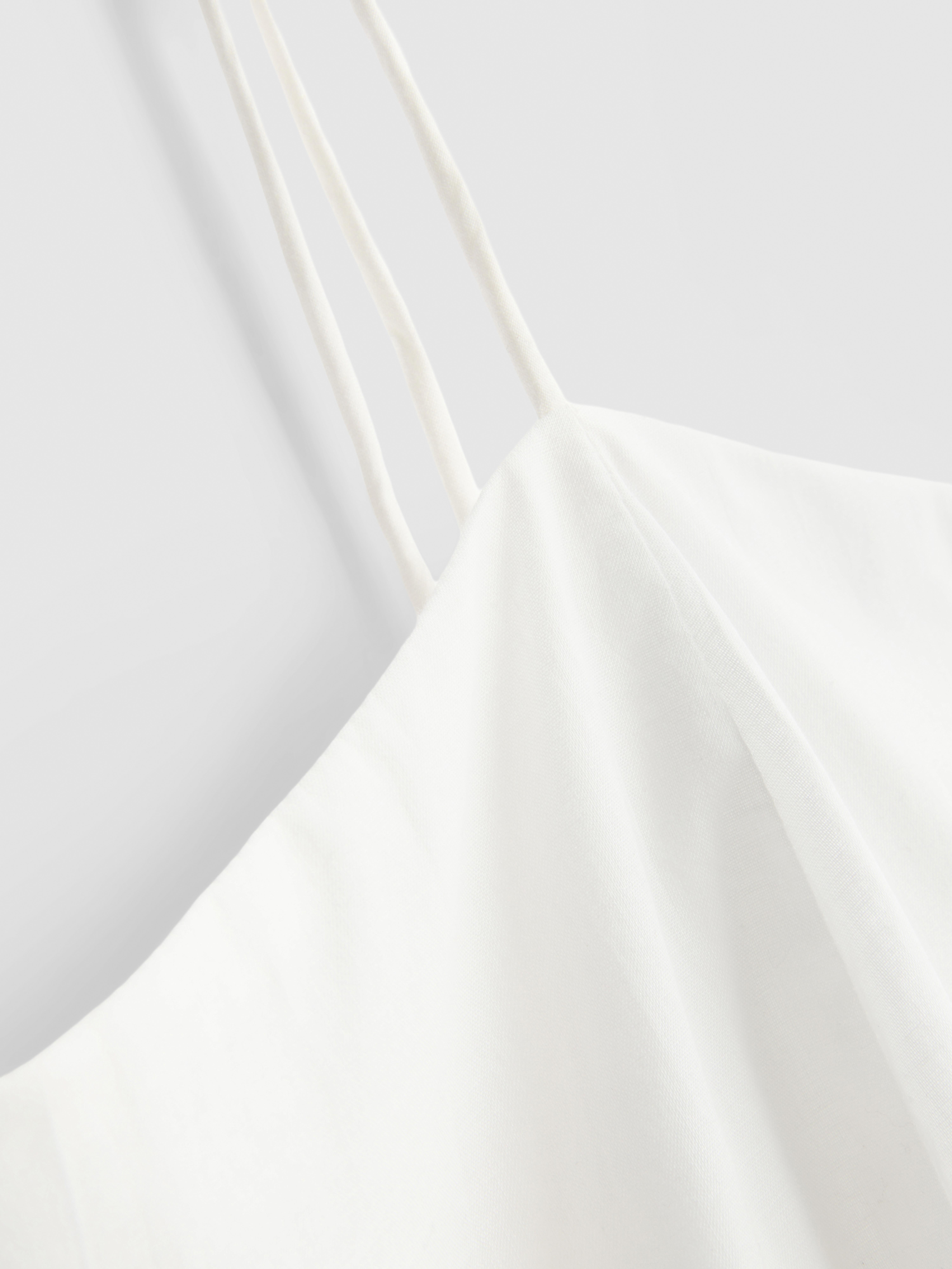 Cotton Embroidered Peplum Hem Cami Top
