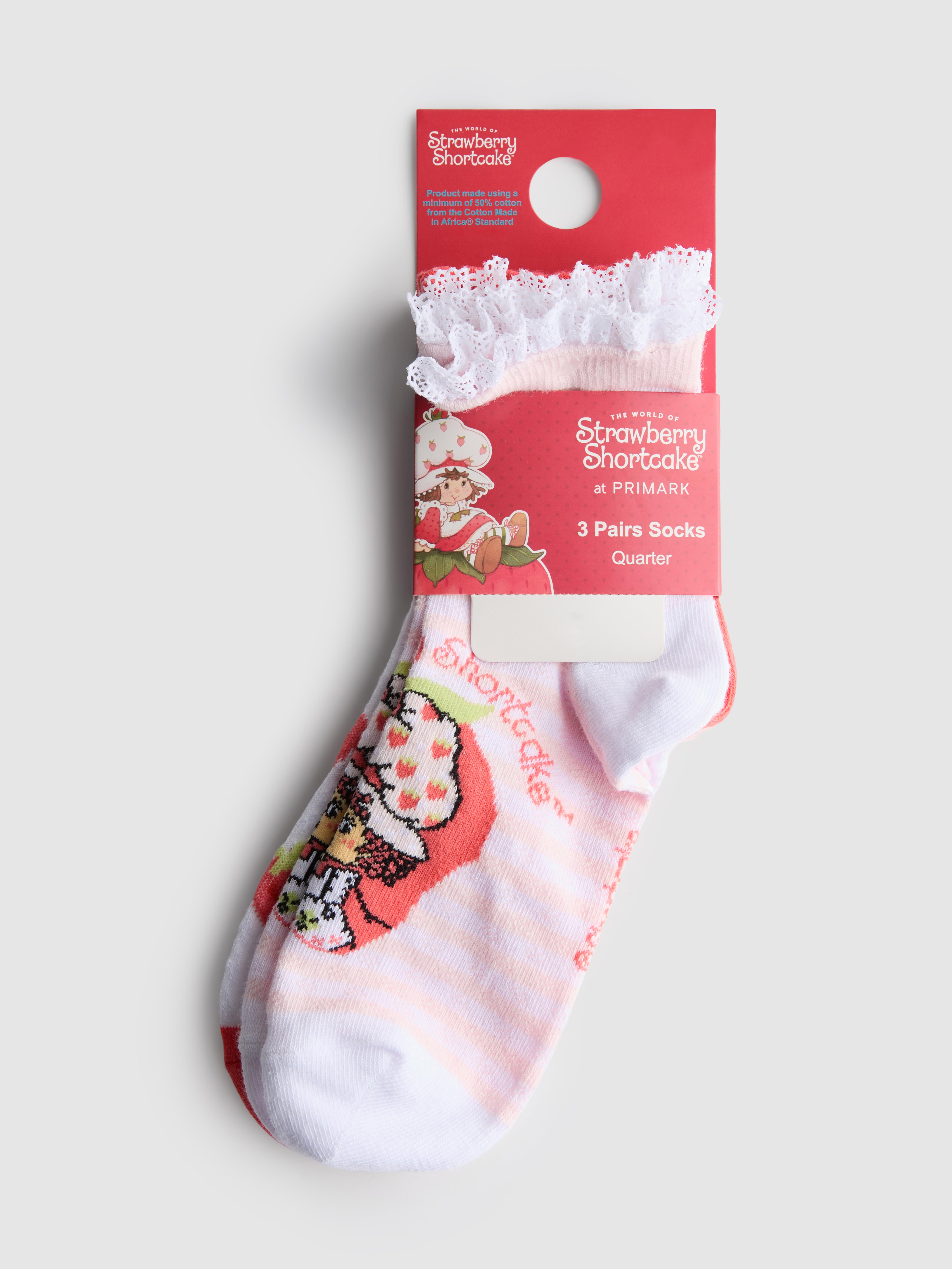 Korte sokken Strawberry Shortcake, 3 paar