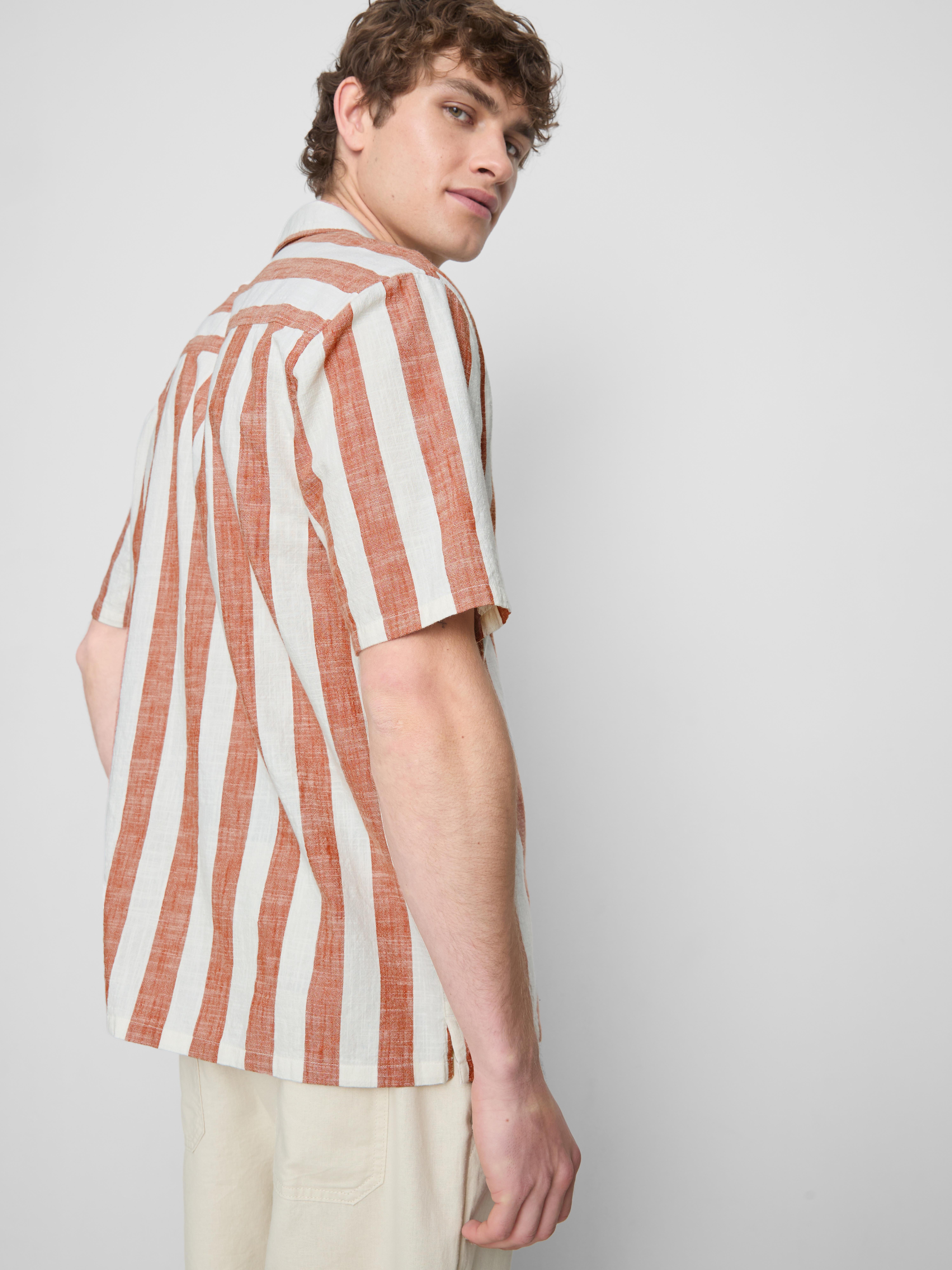 Striped Revere Collar Shirt