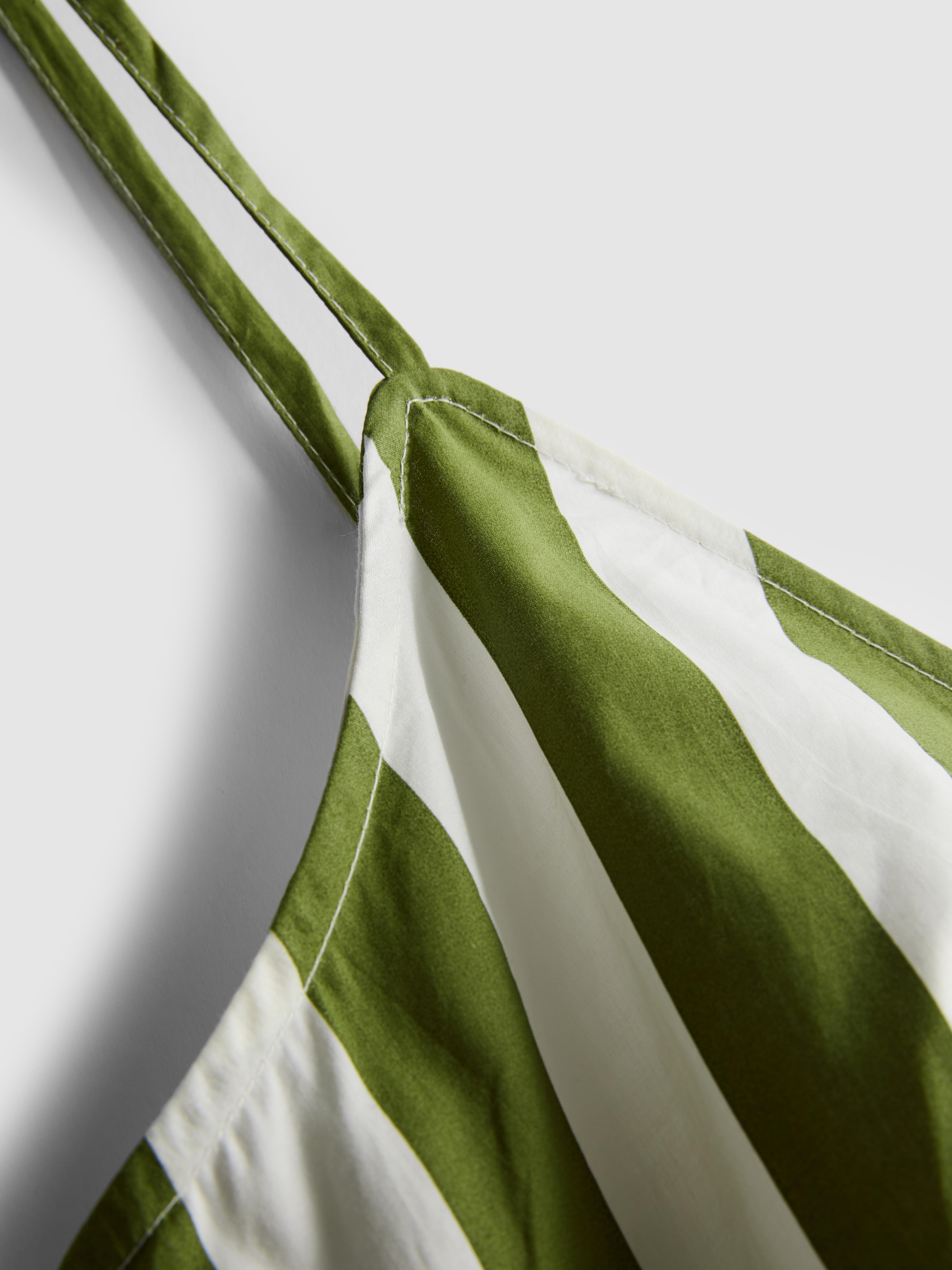 Women's Green Cotton Strappy Corset Midi Dress | Primark