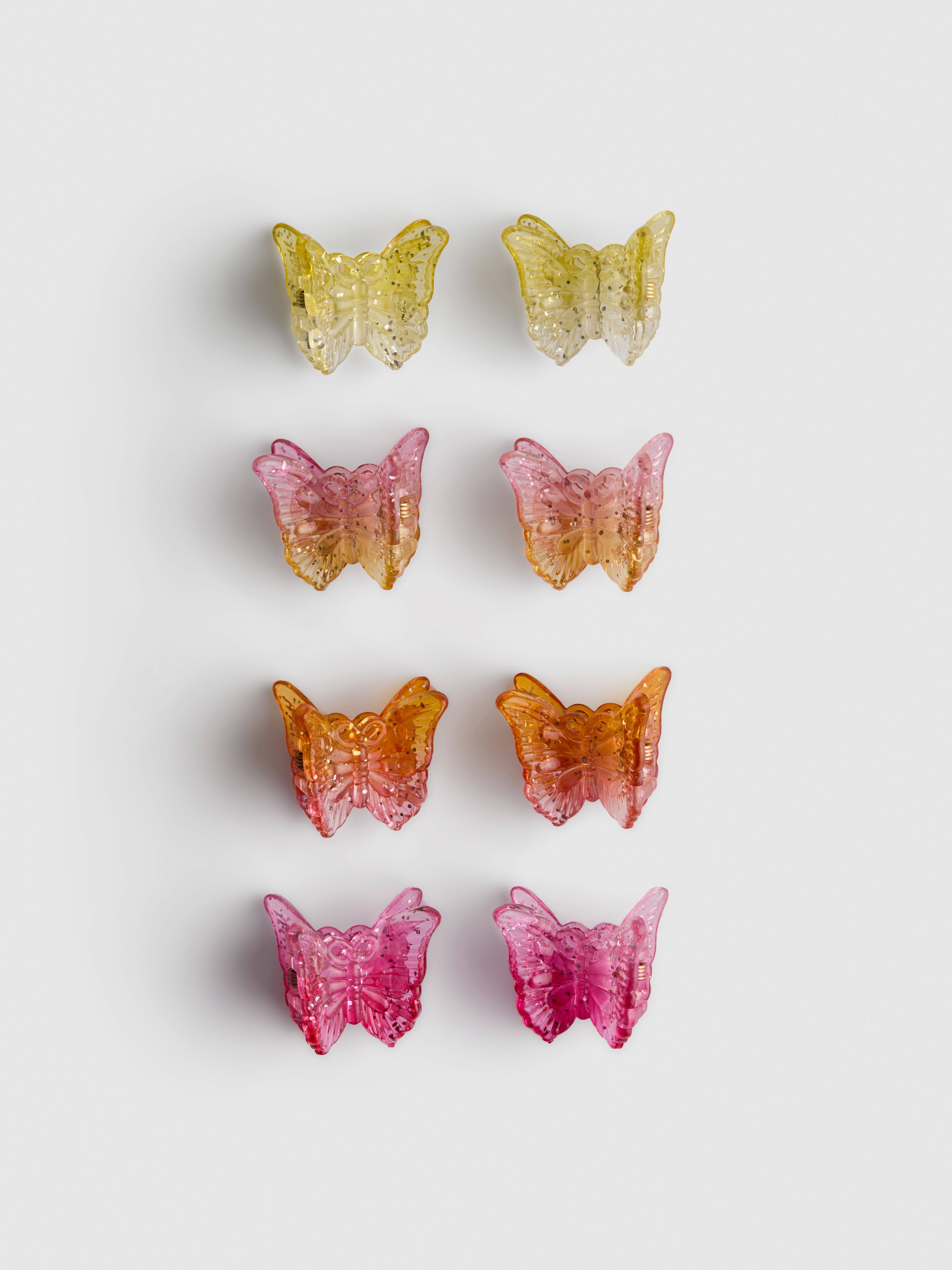 8pk Butterfly Claw Clips