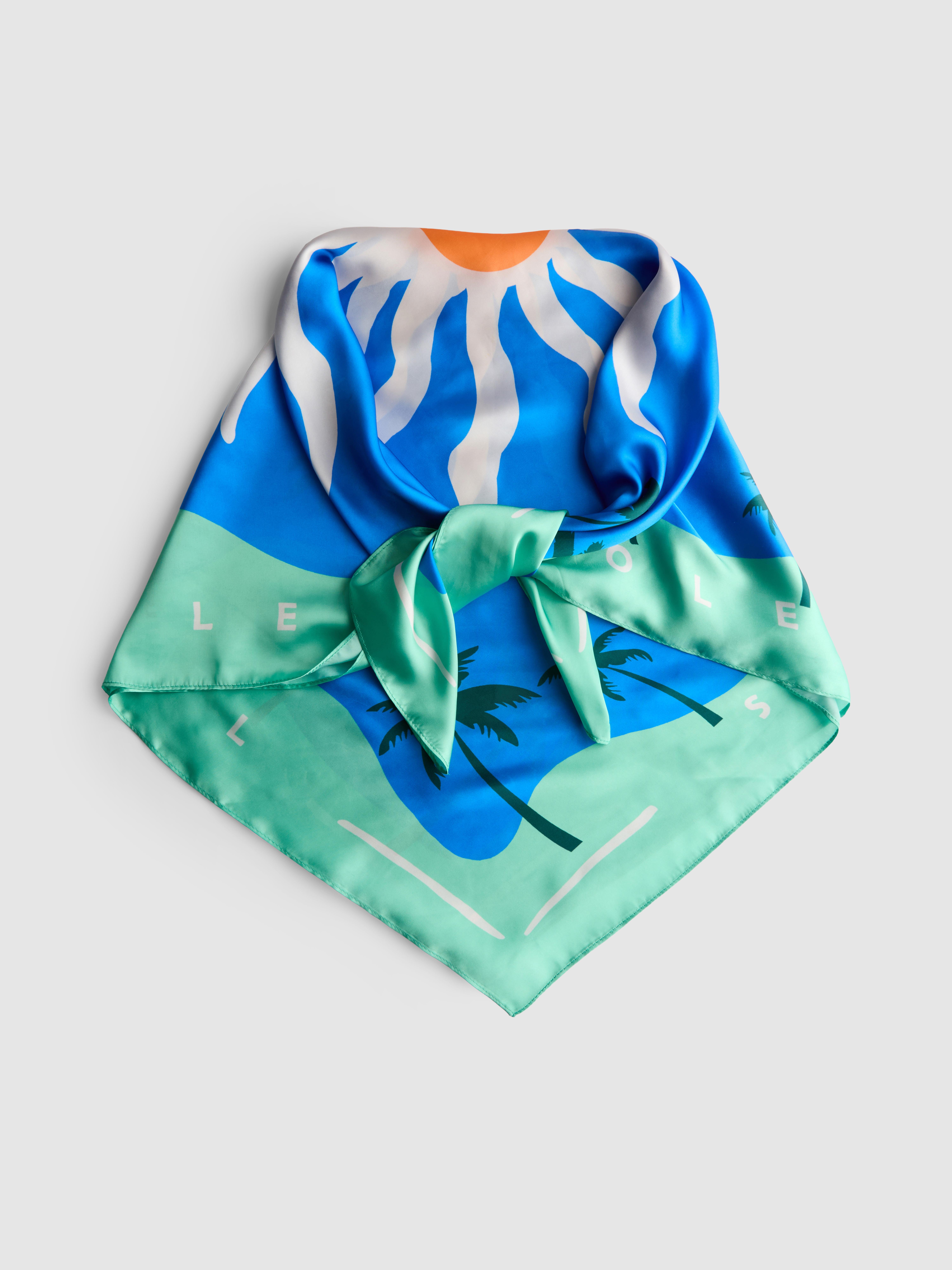 Sjaal met zonprint