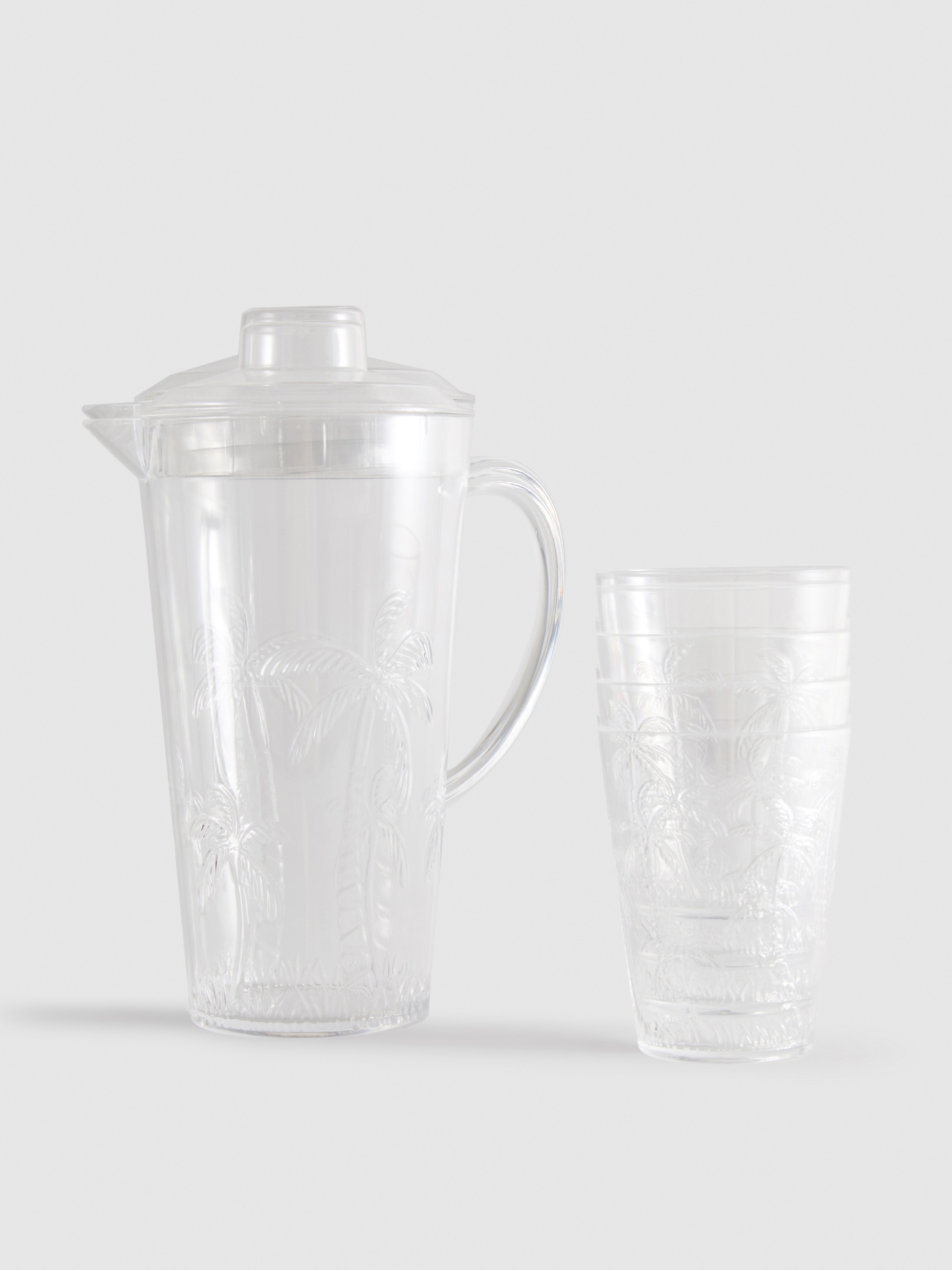 Set van plastic kan en beker