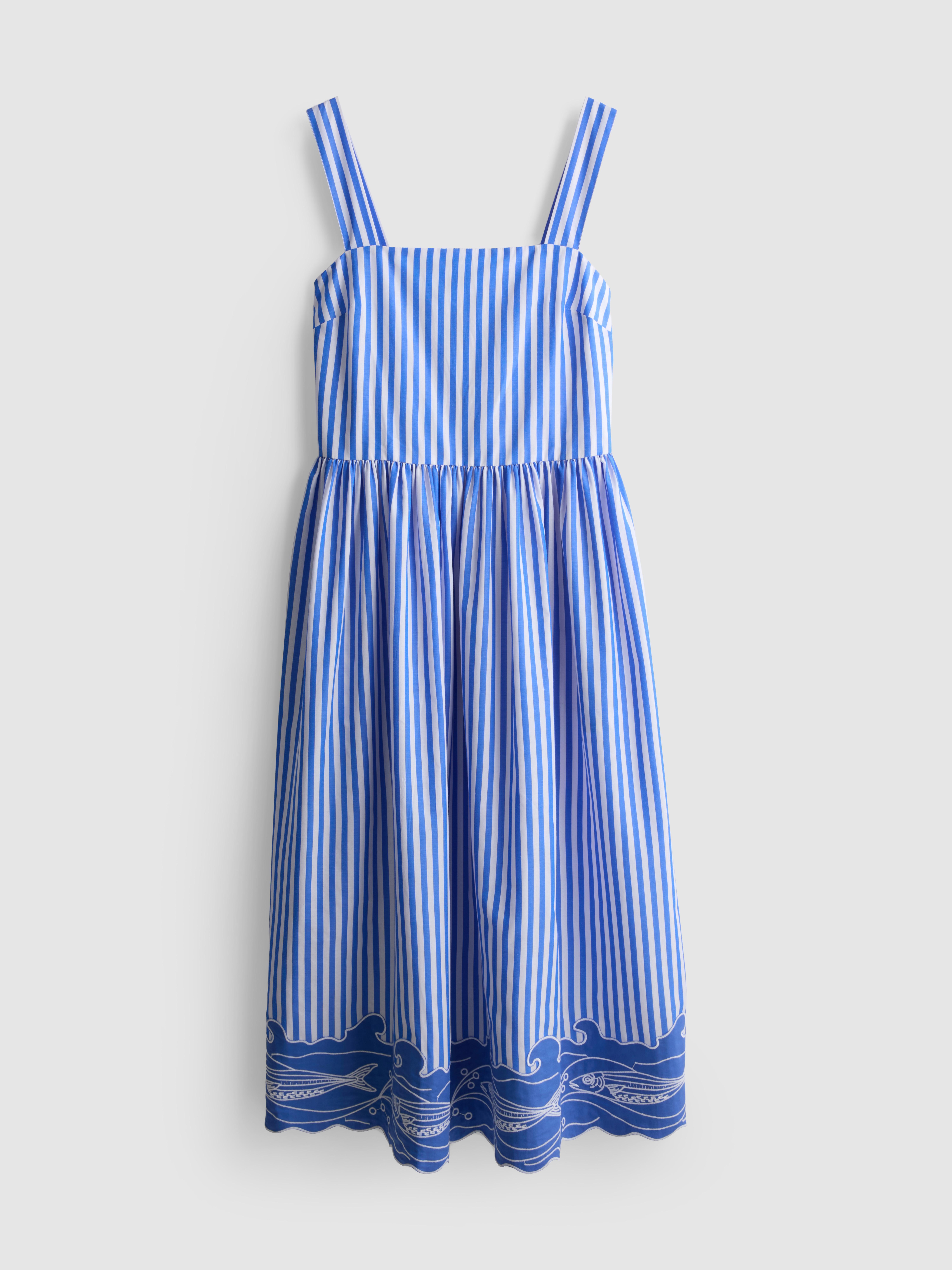 anthropologie pink embroidered dress Striped Multicolor Embroidered Dress – Confetti Boutique main image 0