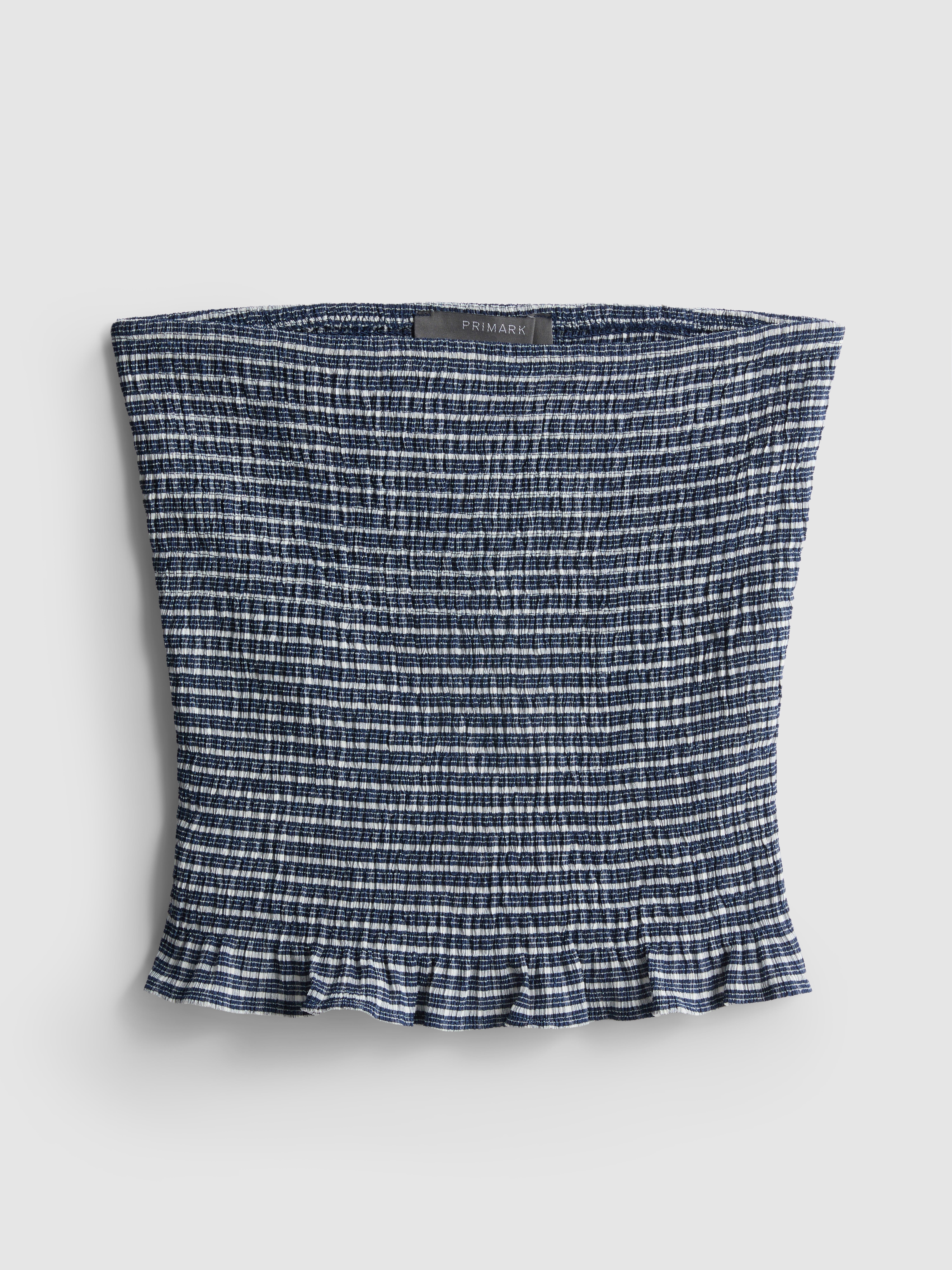 Paula Echevarría Gingham Ruffle Bandeau Top