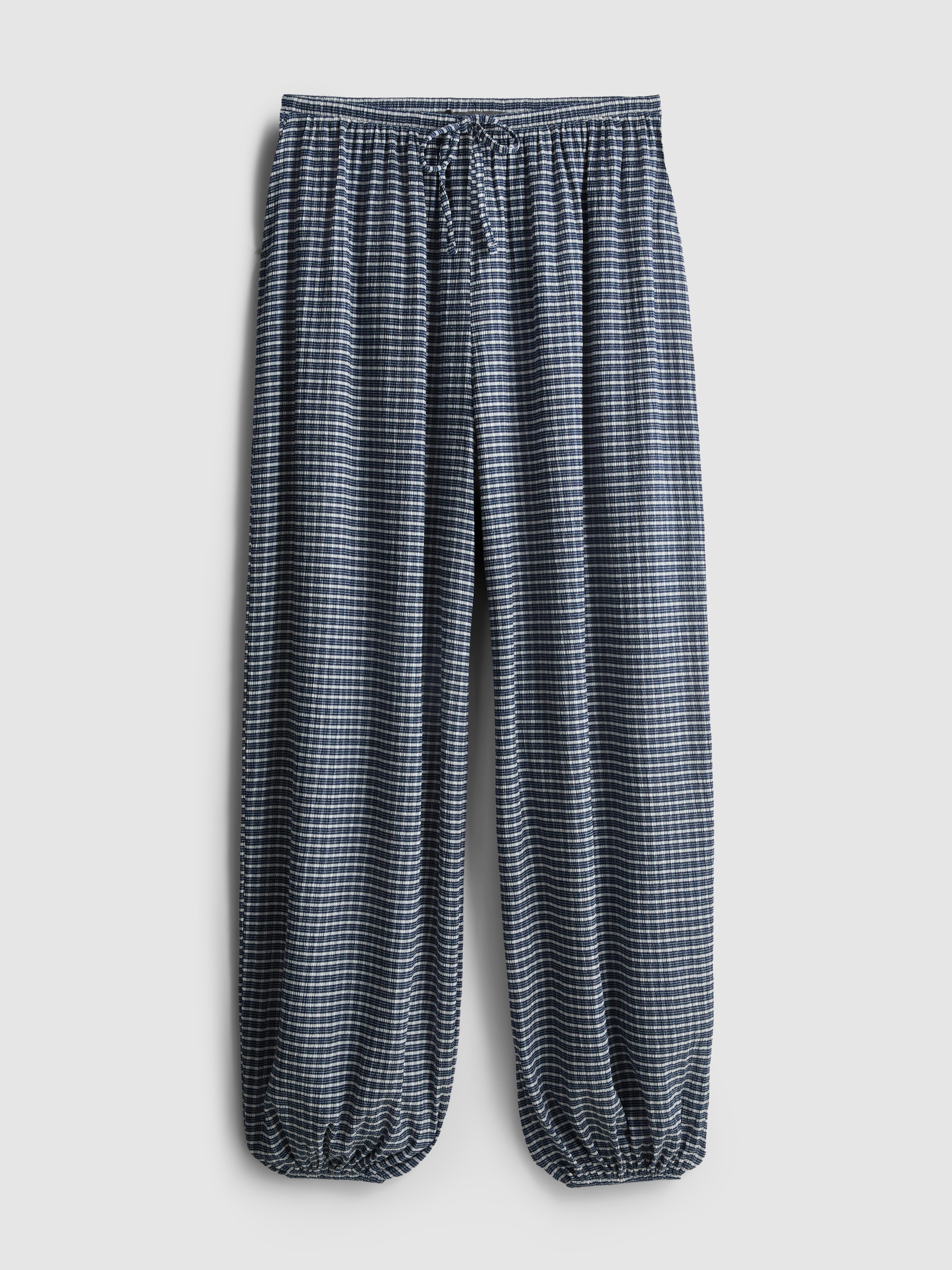 Paula Echevarría Gingham Wide Leg Trousers