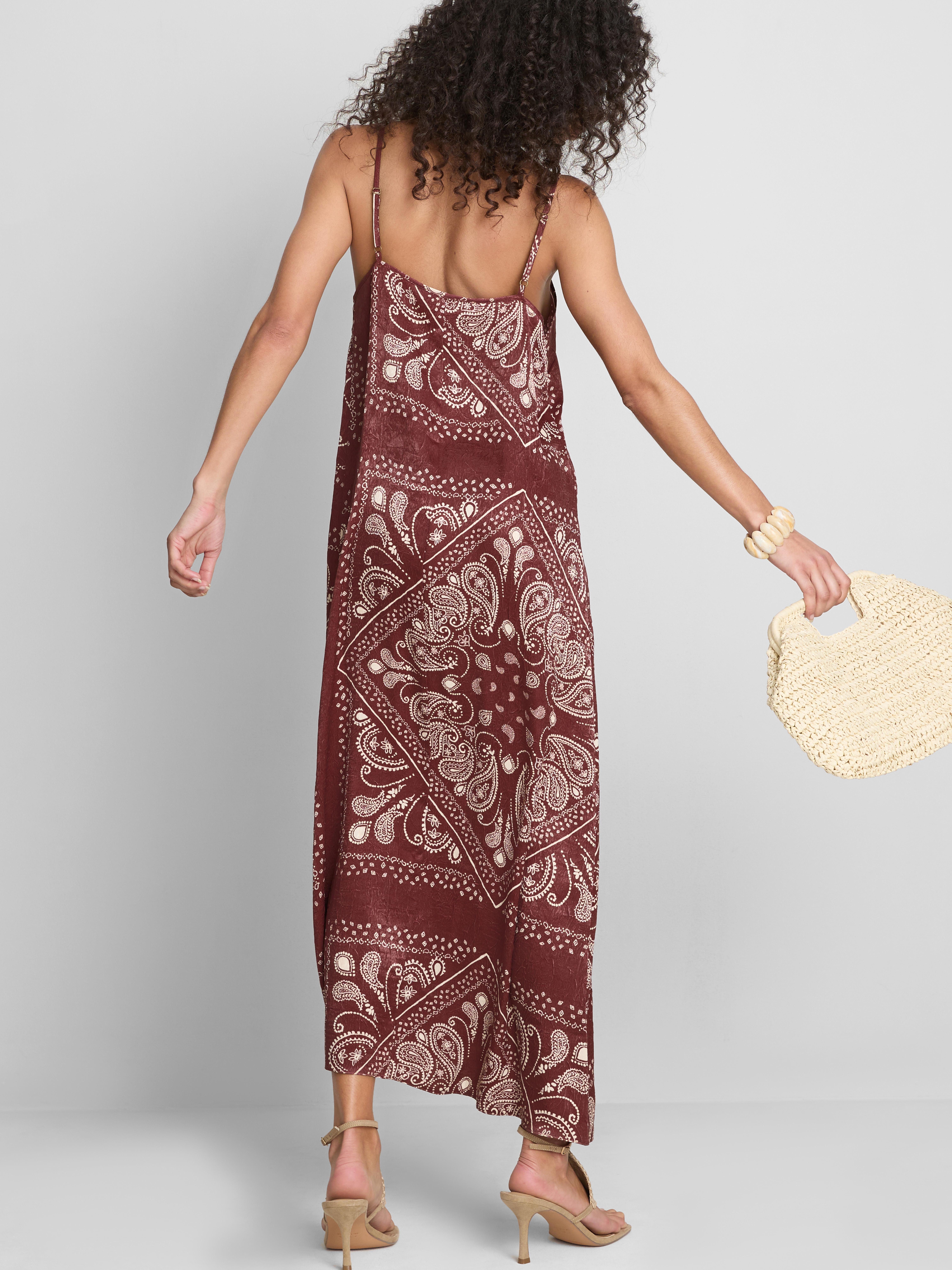 Robe mi-longue à motif cachemire Paula Echevarría