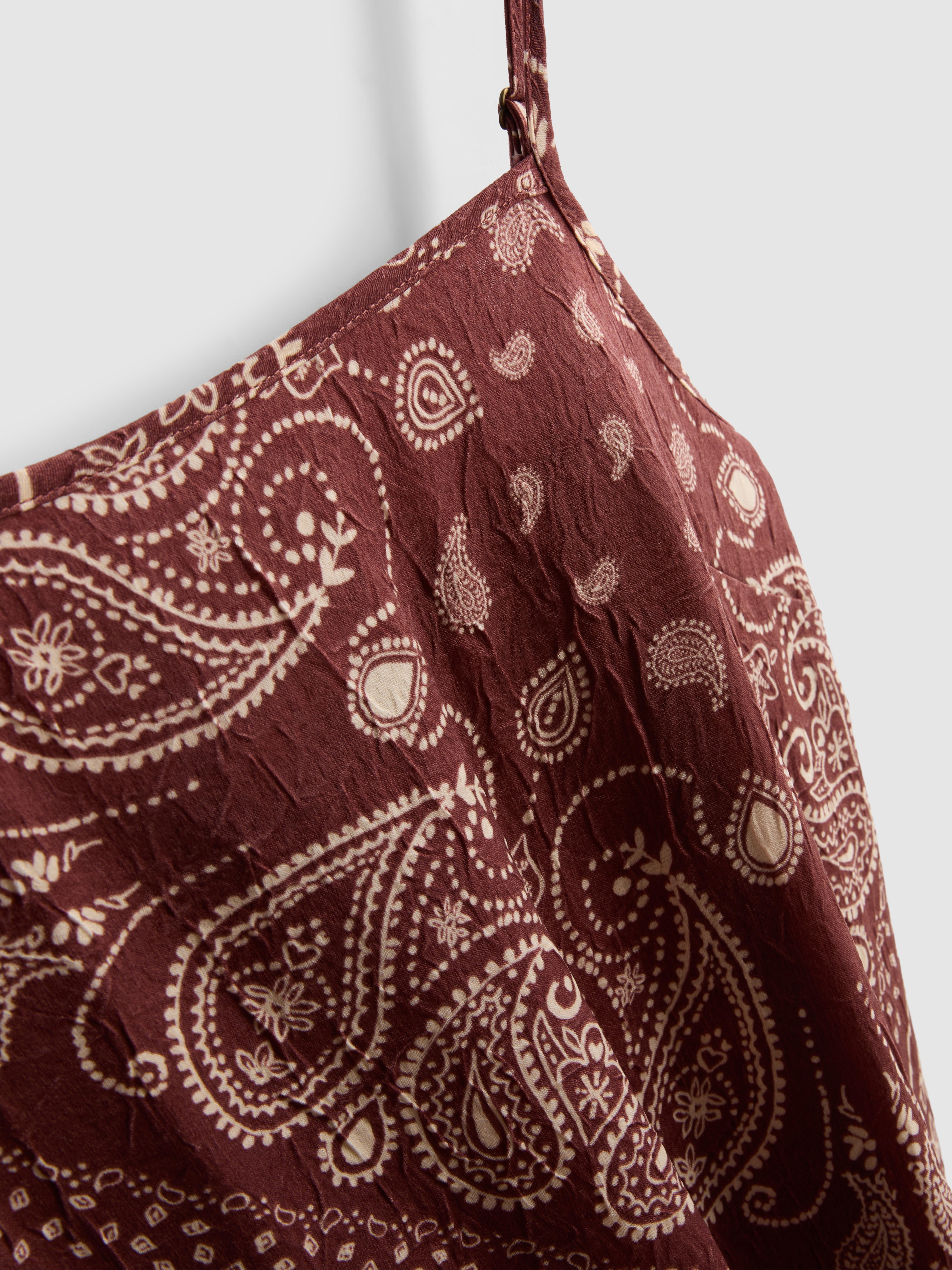 Robe mi-longue à motif cachemire Paula Echevarría