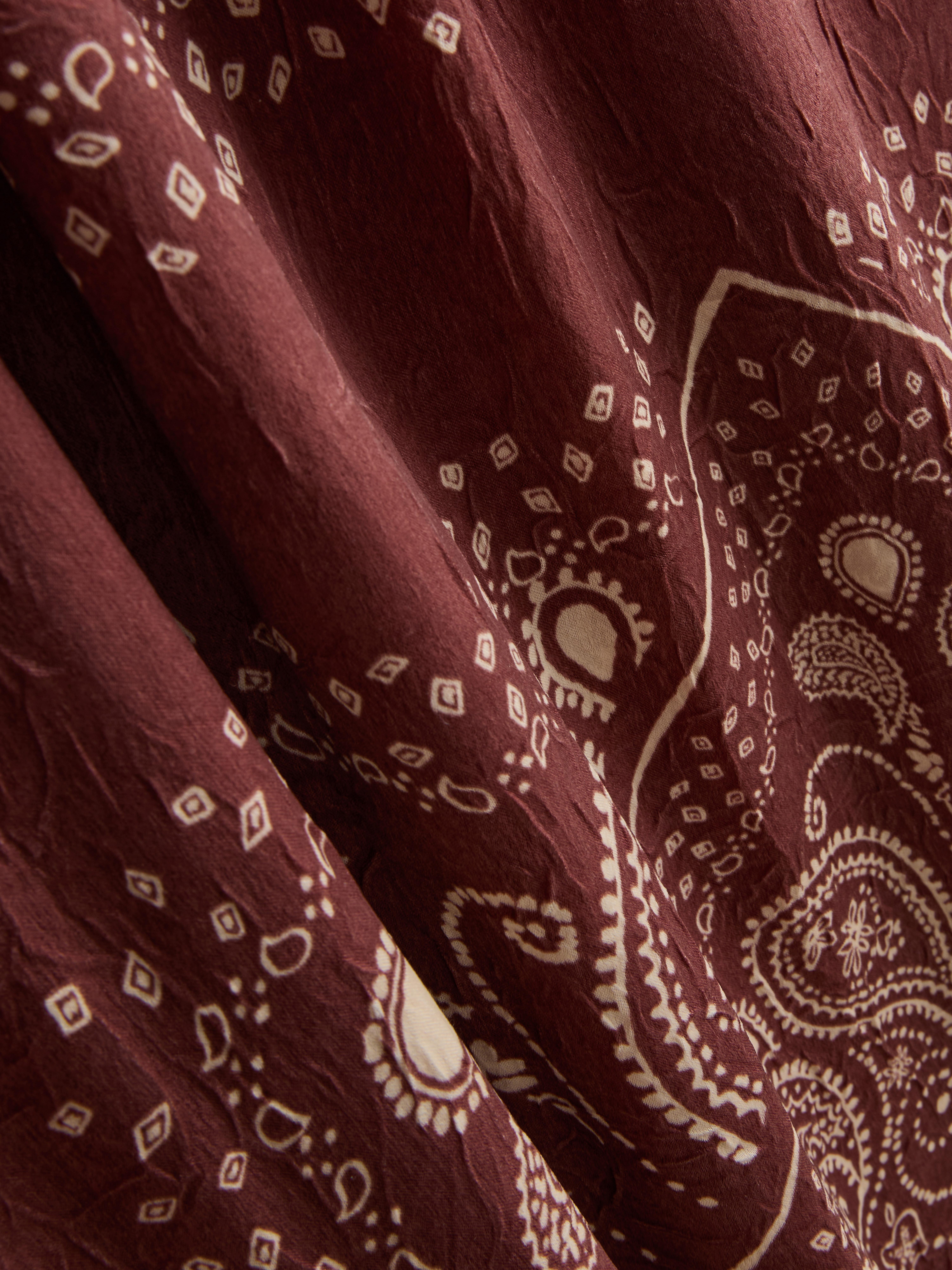 Robe mi-longue à motif cachemire Paula Echevarría