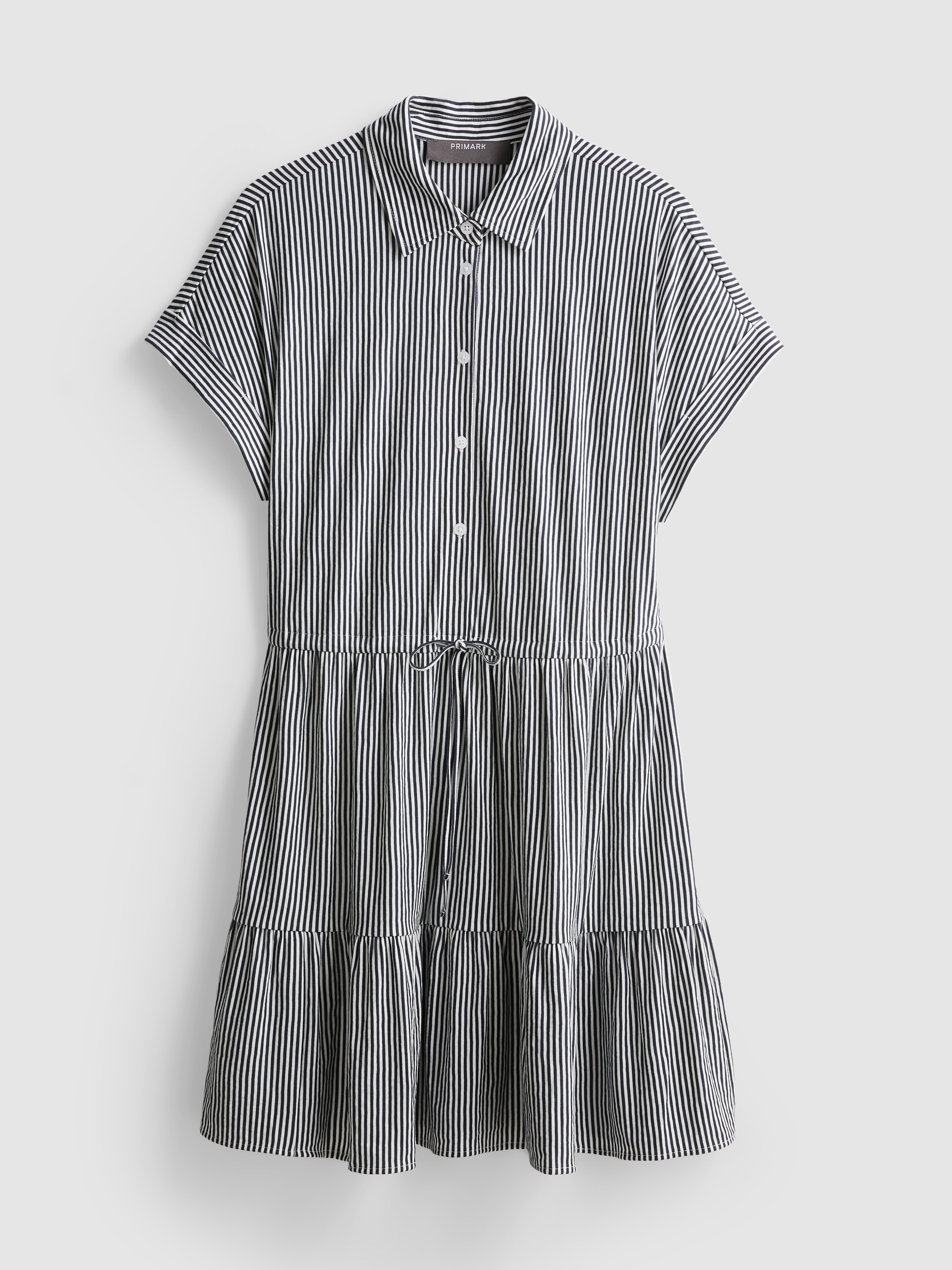 Collared Mini Shirt Dress