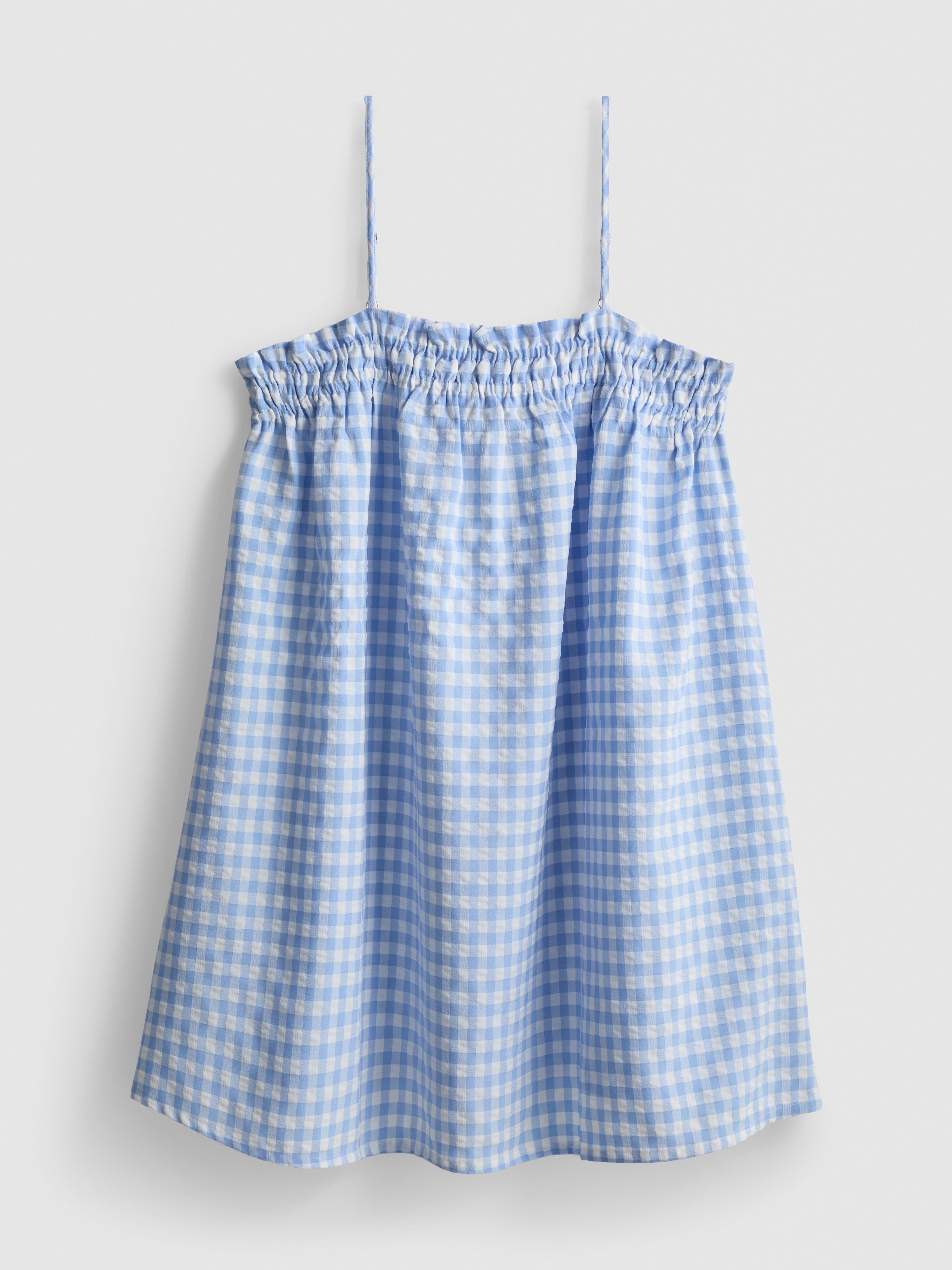 Seersucker Mini Swing Dress