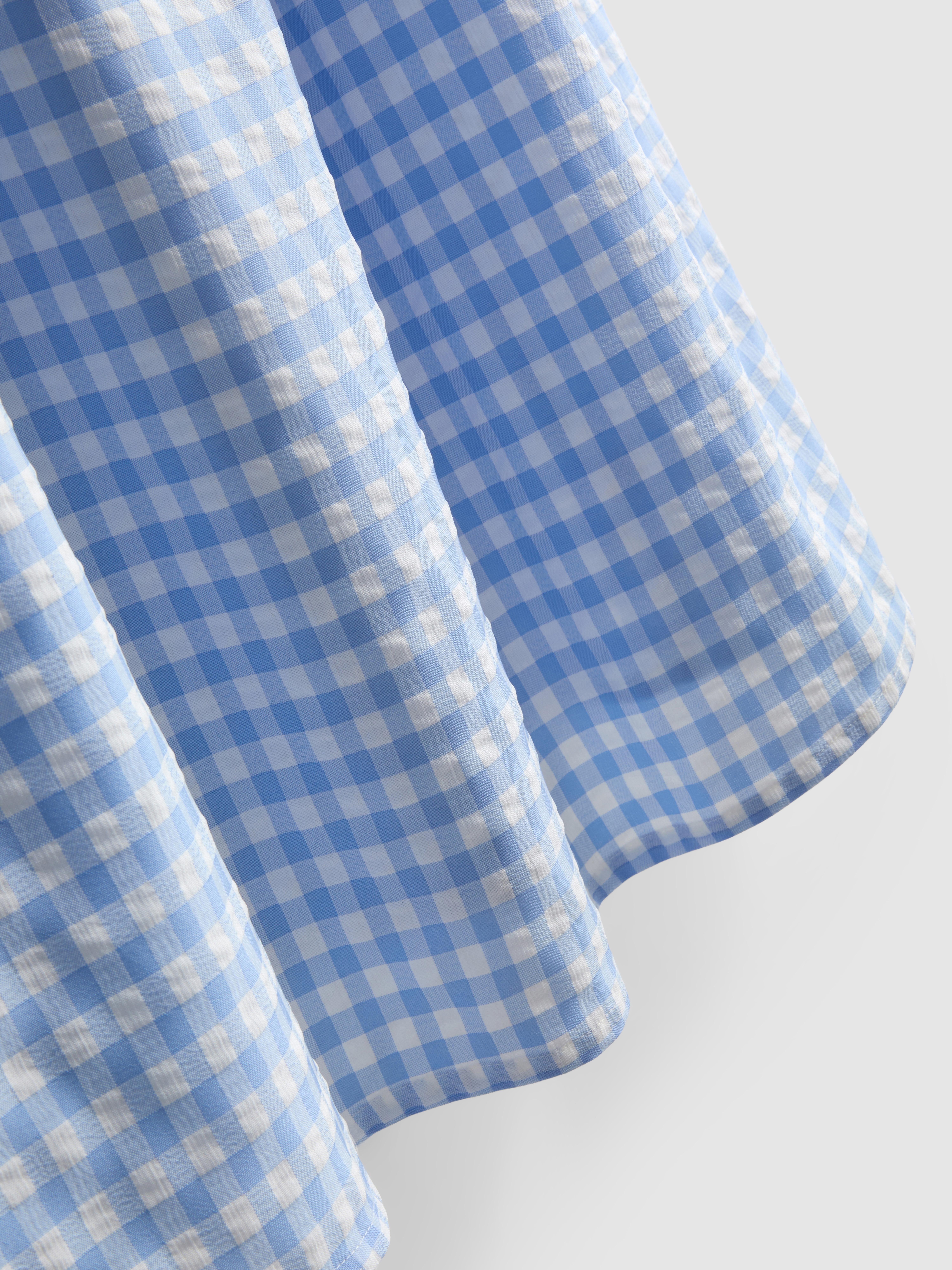 Seersucker Mini Swing Dress