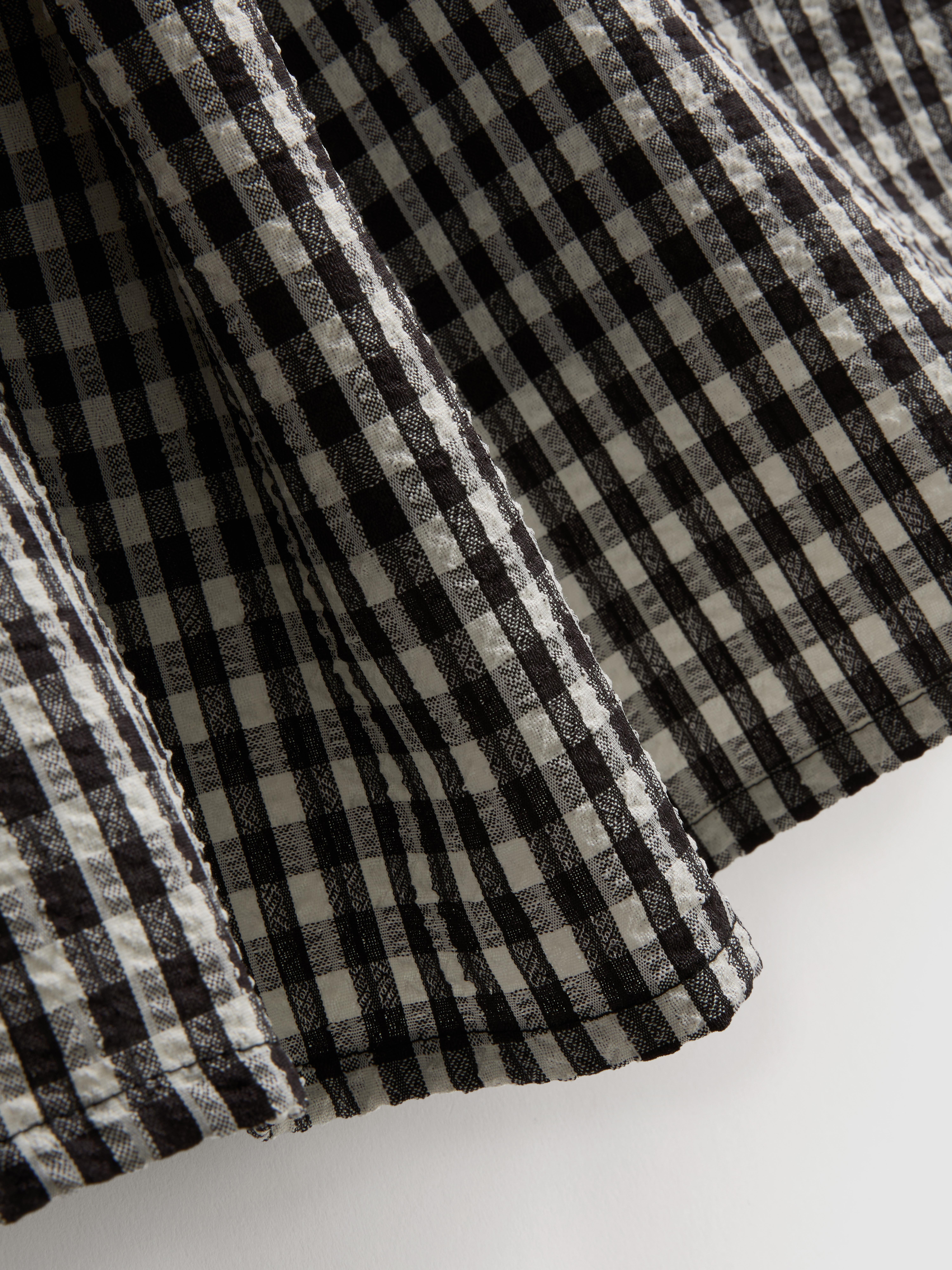 Seersucker Mini Swing Dress