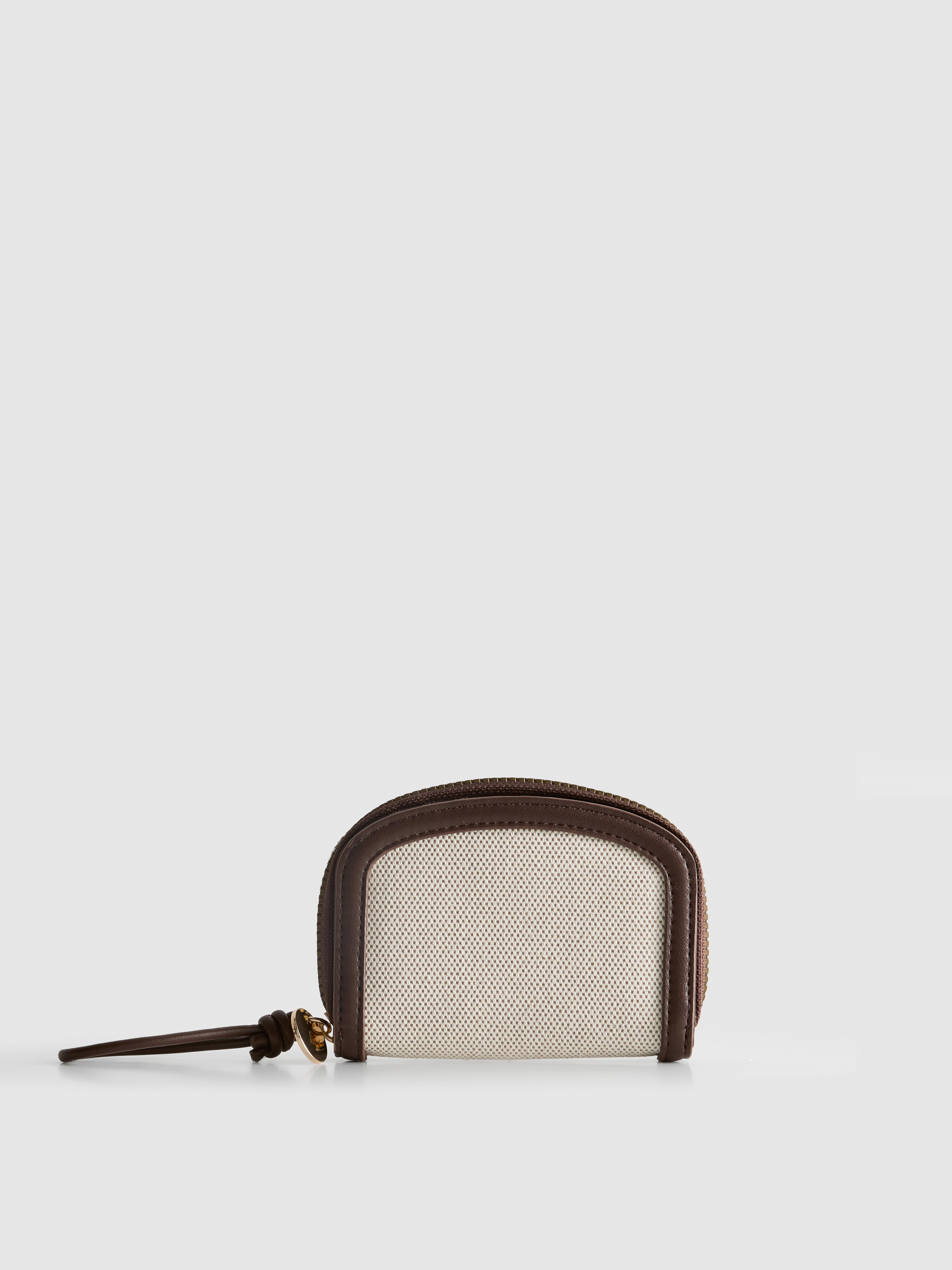 Tkana portmonetka z zapięciem na zamek