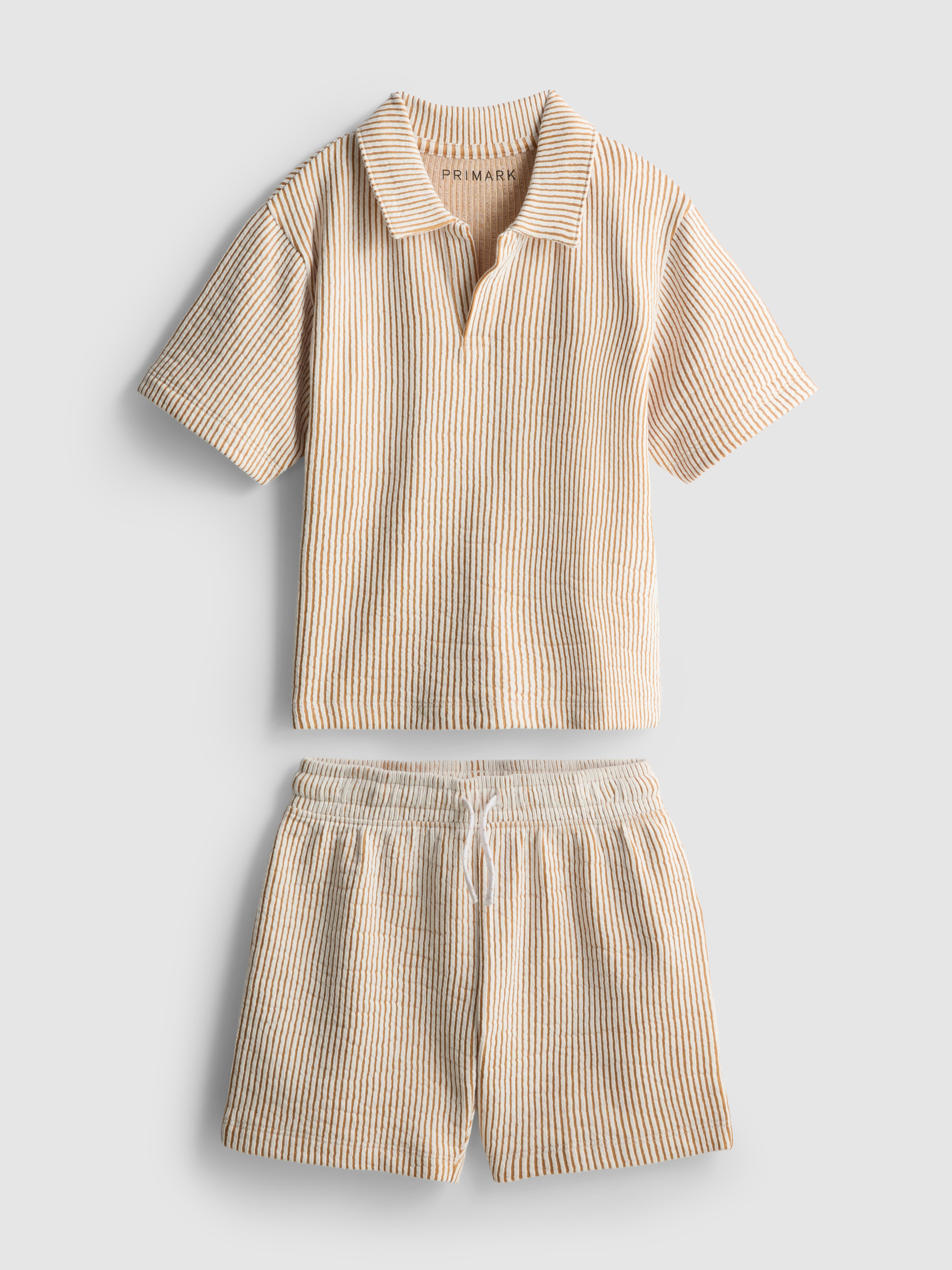 1,5-9 anos | Conjunto camisa/calções riscas
