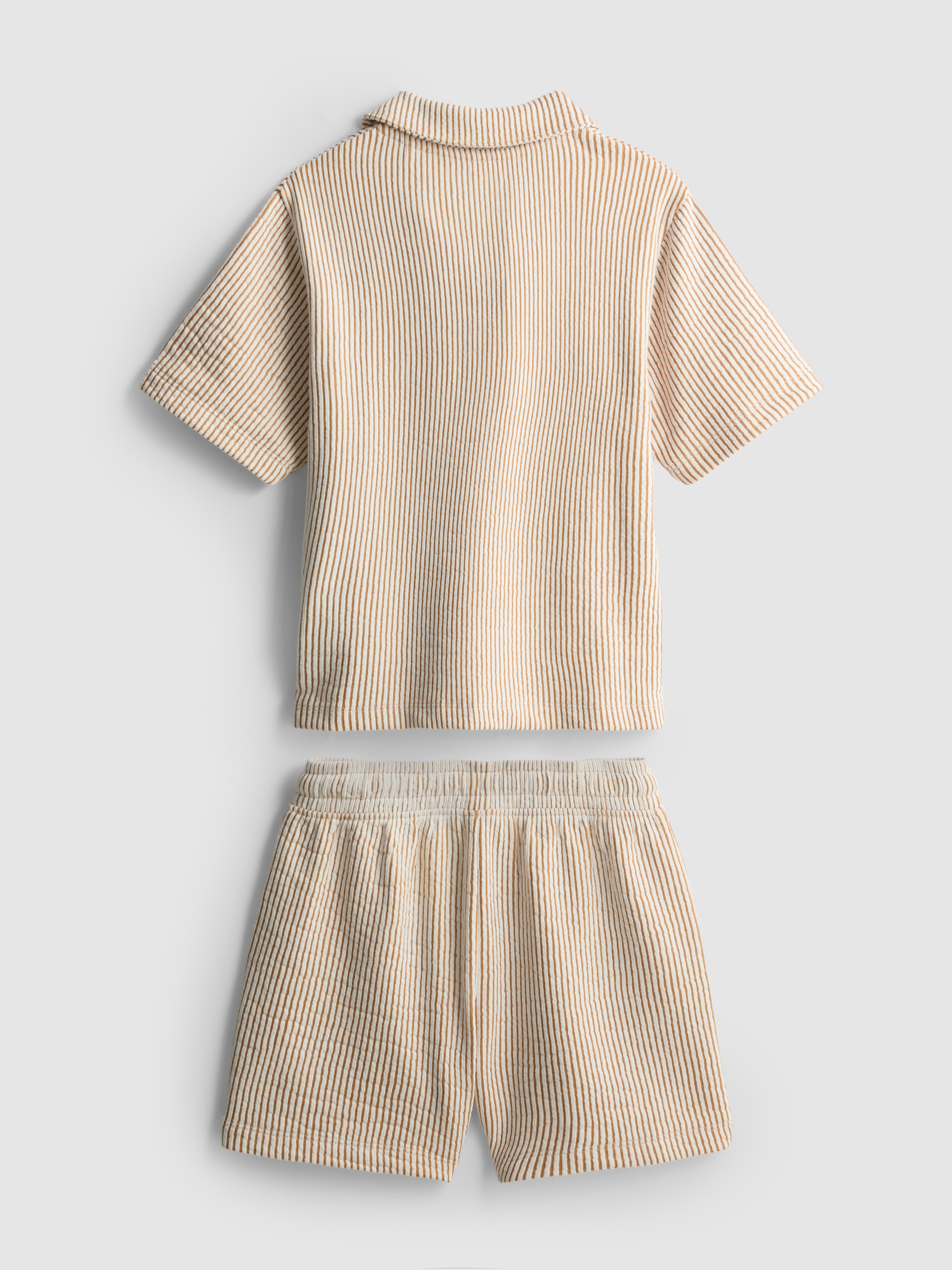 1,5-9 anos | Conjunto camisa/calções riscas