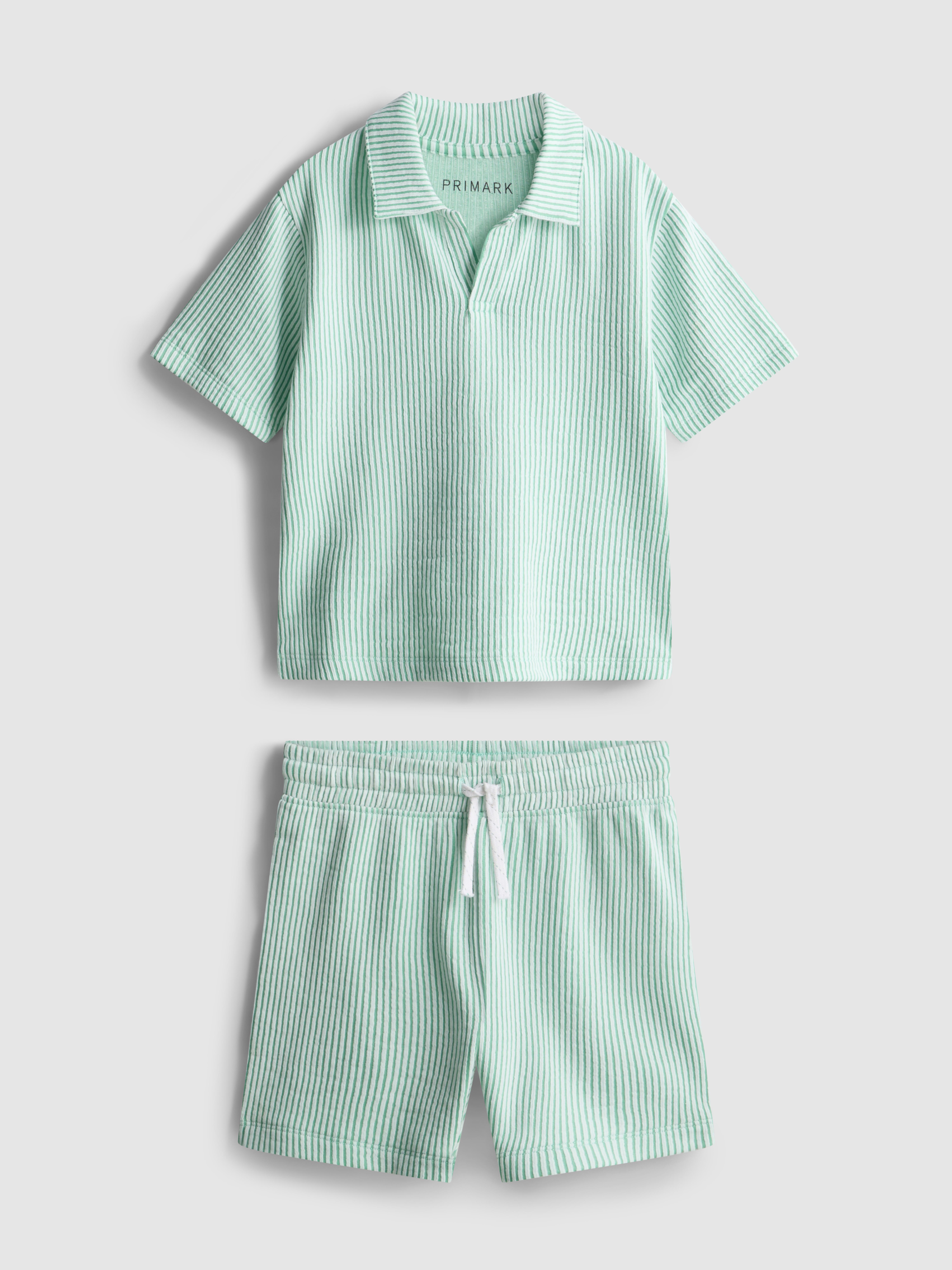 1,5-9 anos | Conjunto camisa/calções riscas