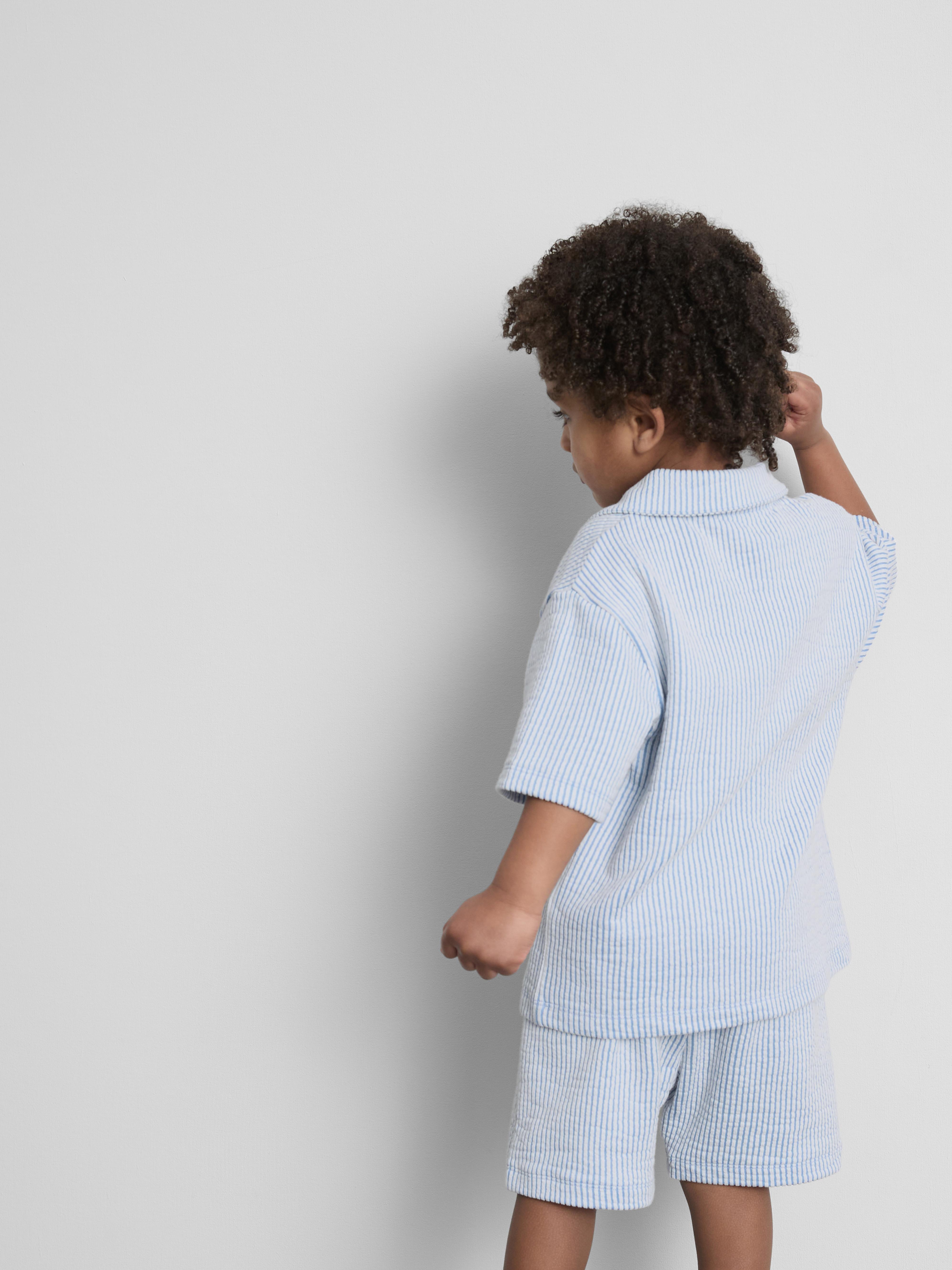 1.5-9yrs | Stripe Shirt and Shorts Set