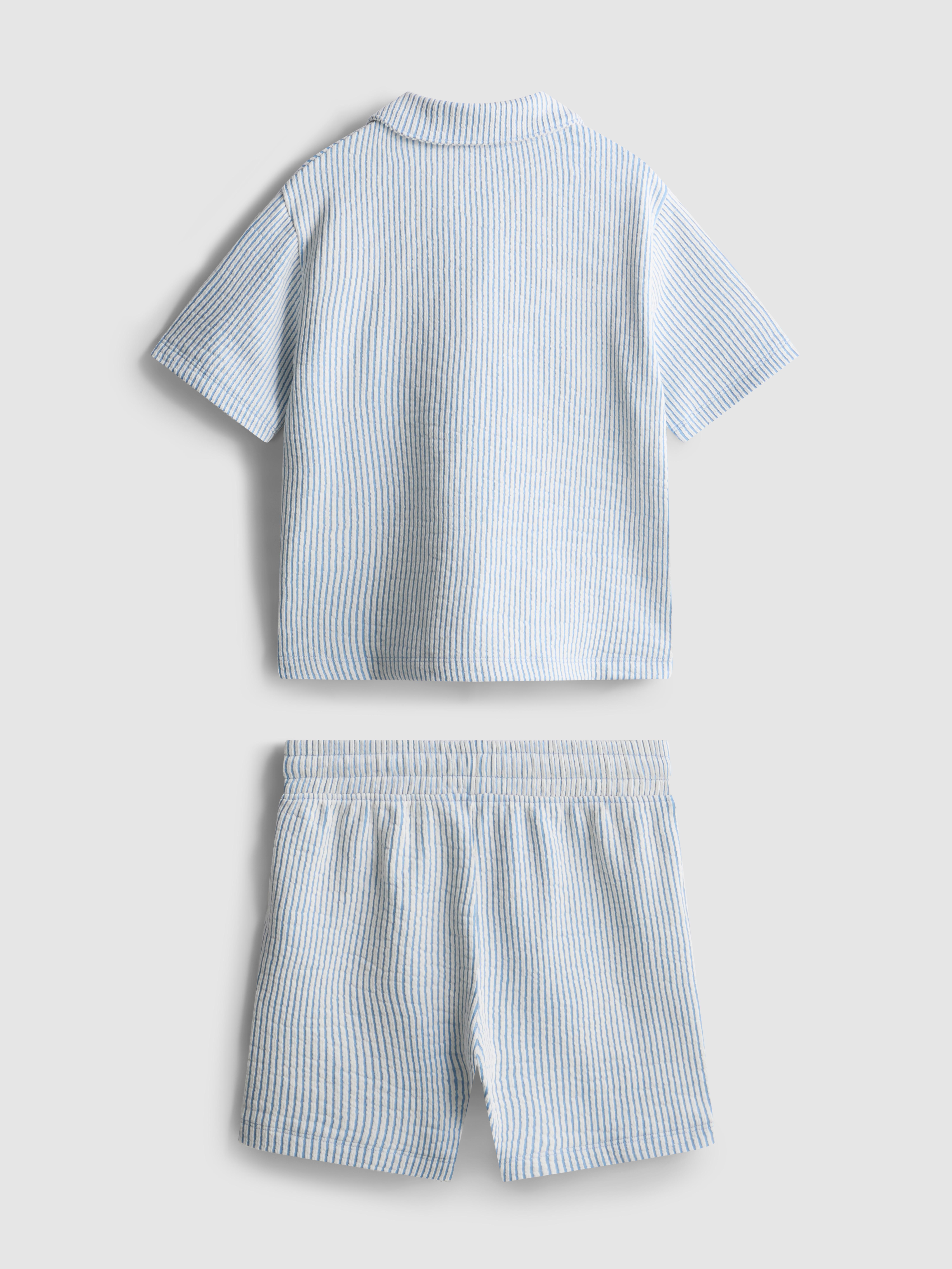 1.5-9yrs | Stripe Shirt and Shorts Set
