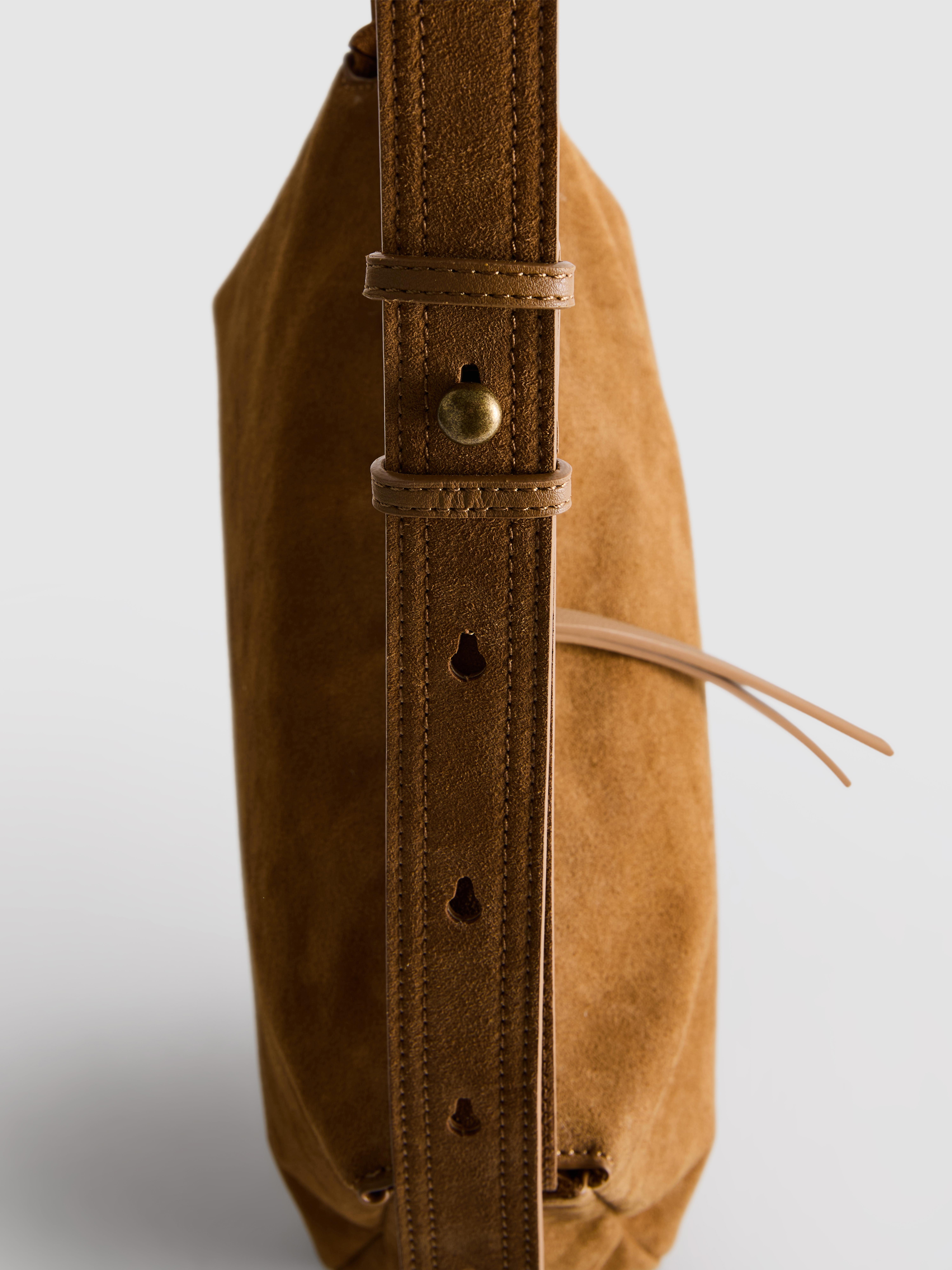 Borsa a tracolla in pelle scamosciata The Edit