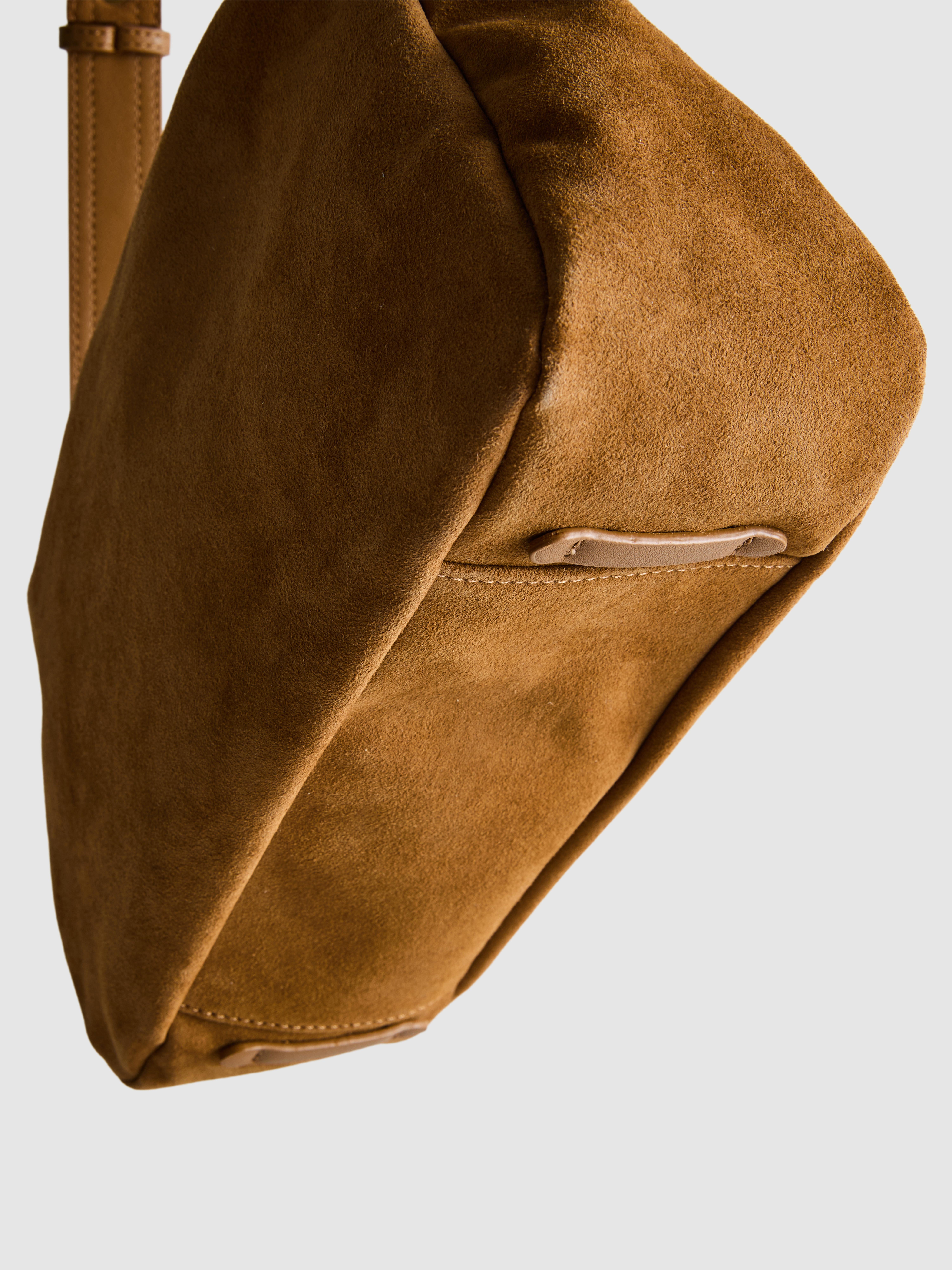 Borsa a tracolla in pelle scamosciata The Edit