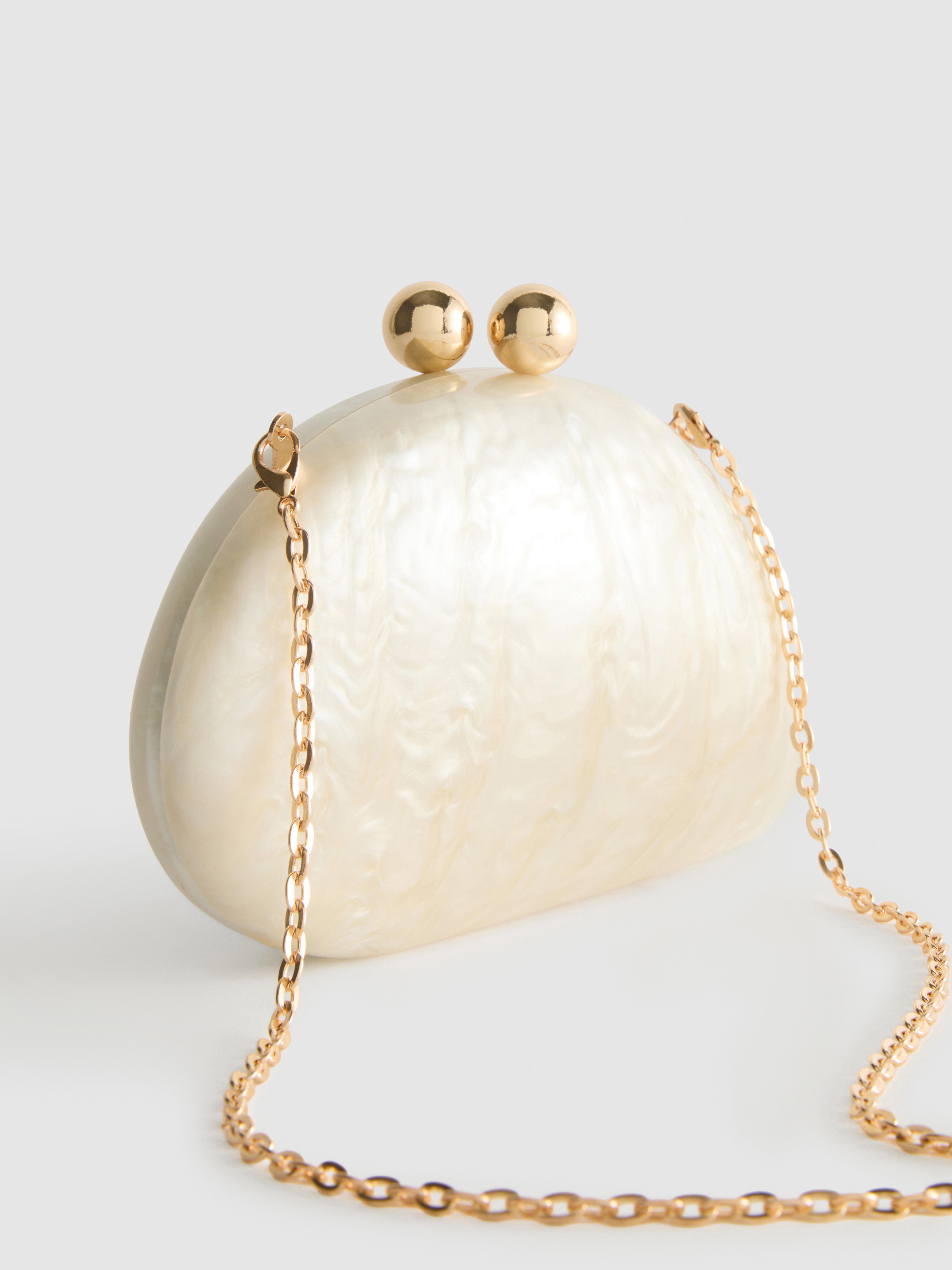 Clutch met parelmoereffect Paula Echevarría