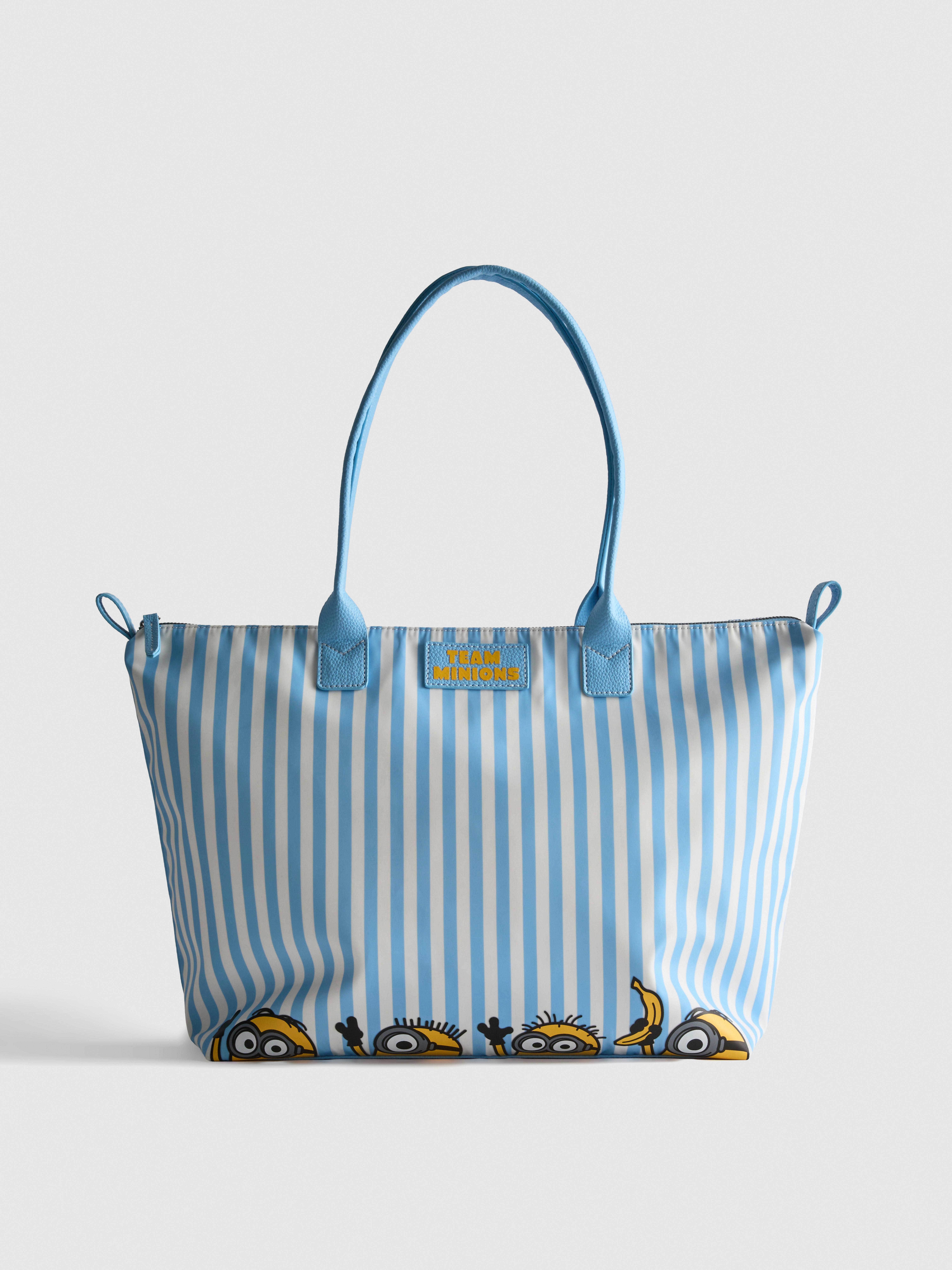 Despicable Me Minions Striped Shopper Bag