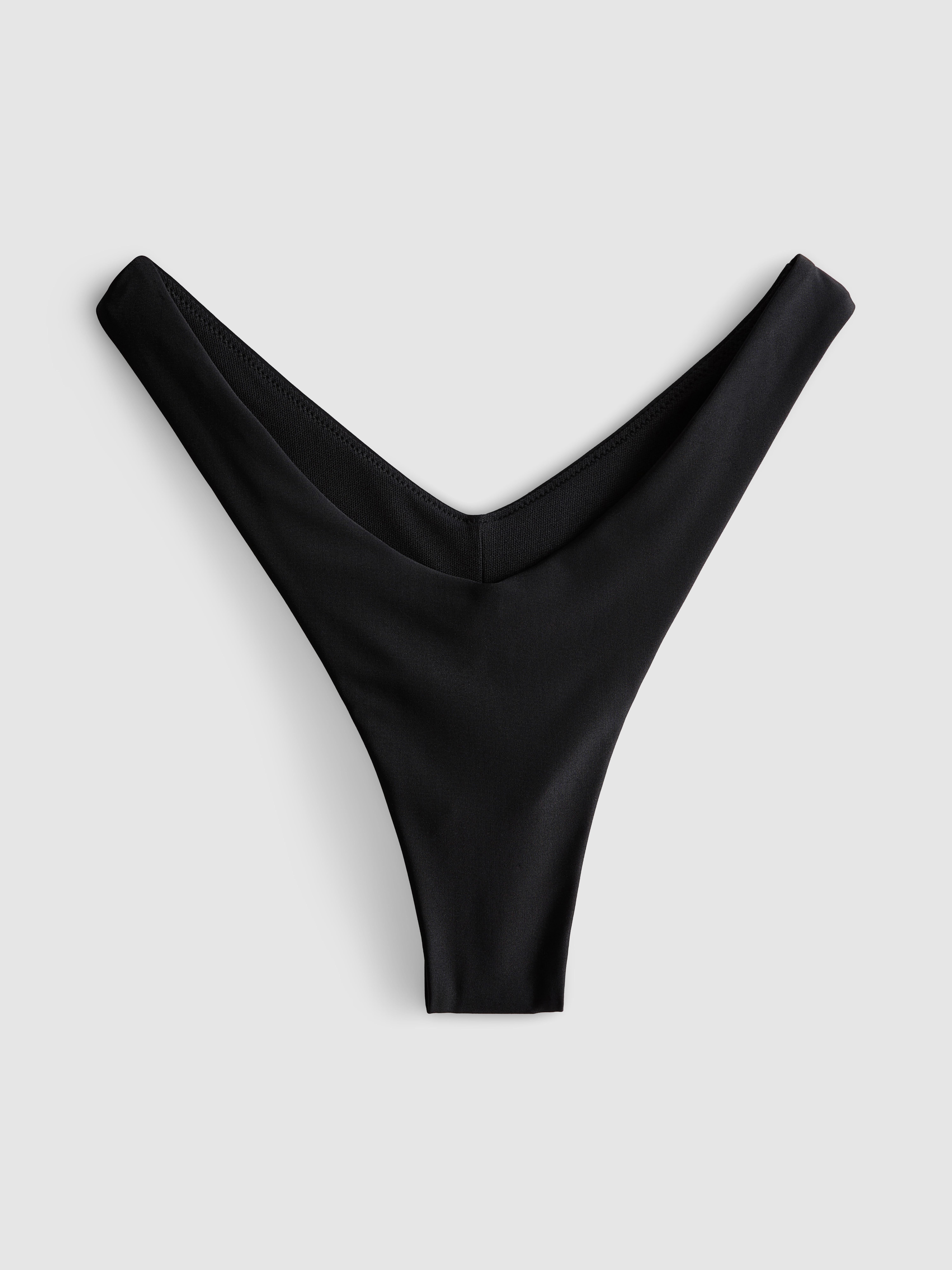 Ruched Thong Bikini Bottoms