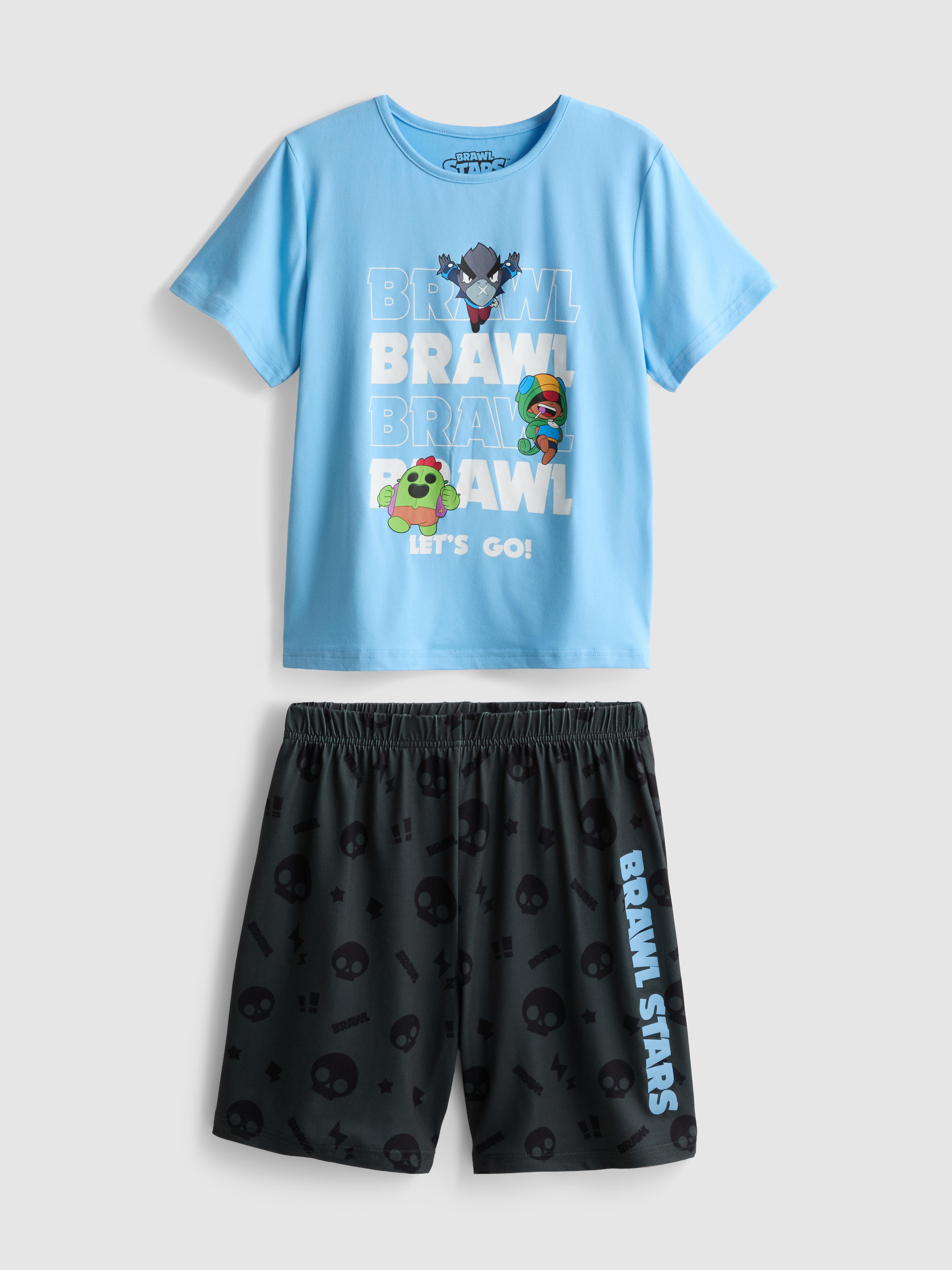 Boys Blue 8-15yrs | Brawl Stars Short Pyjamas | Primark