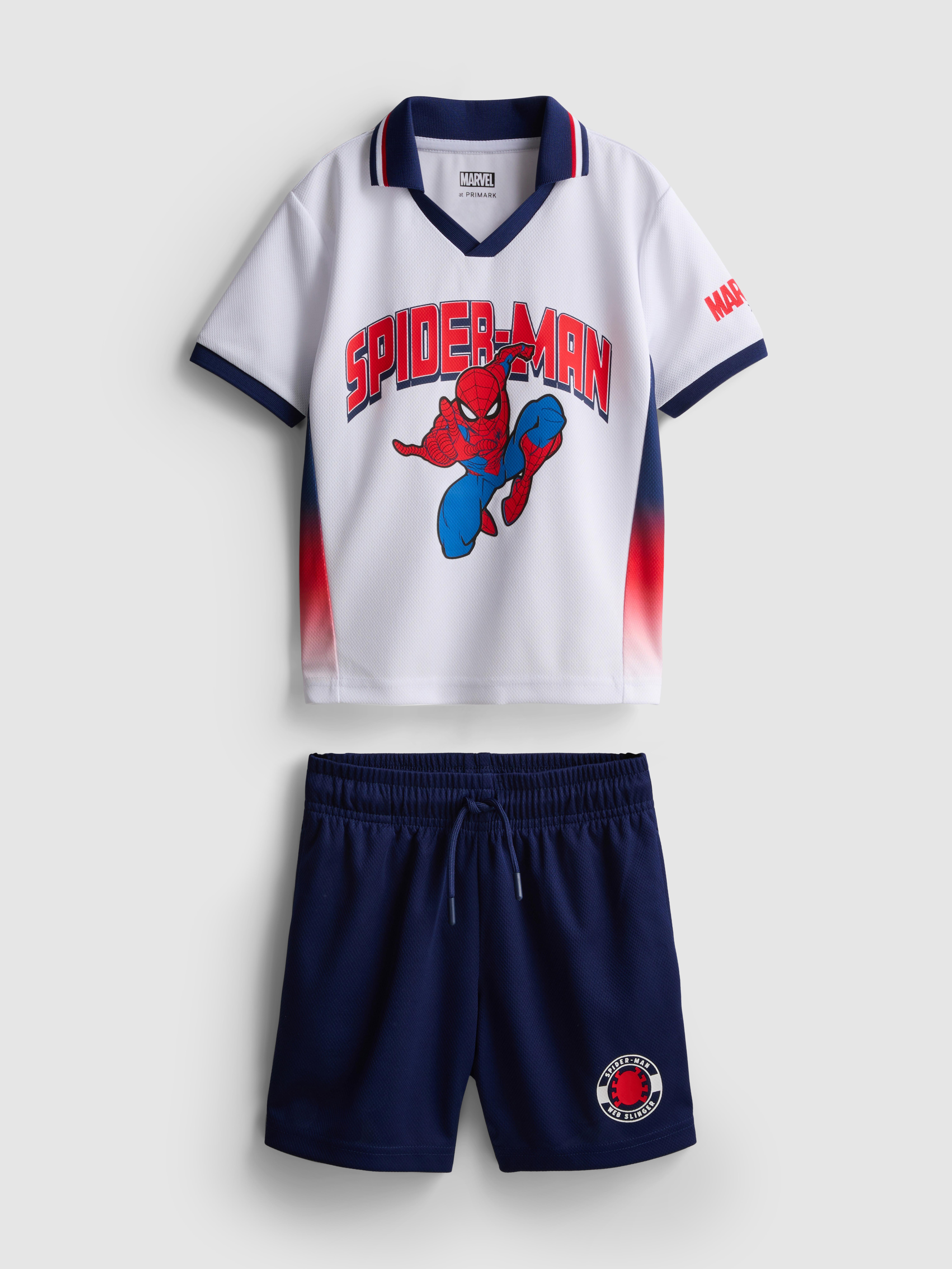 1.5-9yrs | MARVEL Spider-Man Football T-Shirt and Shorts Set