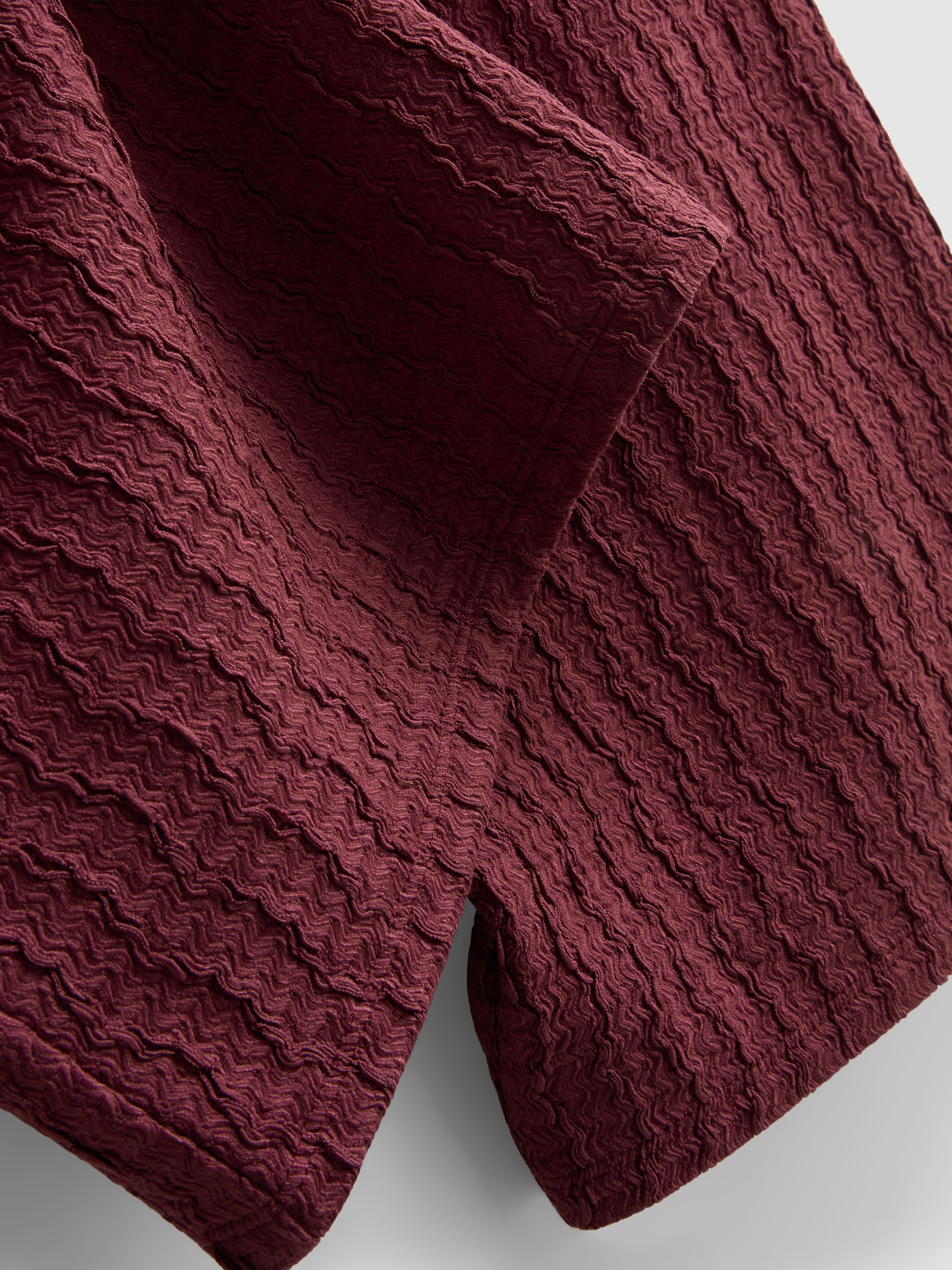 Hose in Knitteroptik mit weitem Bein
