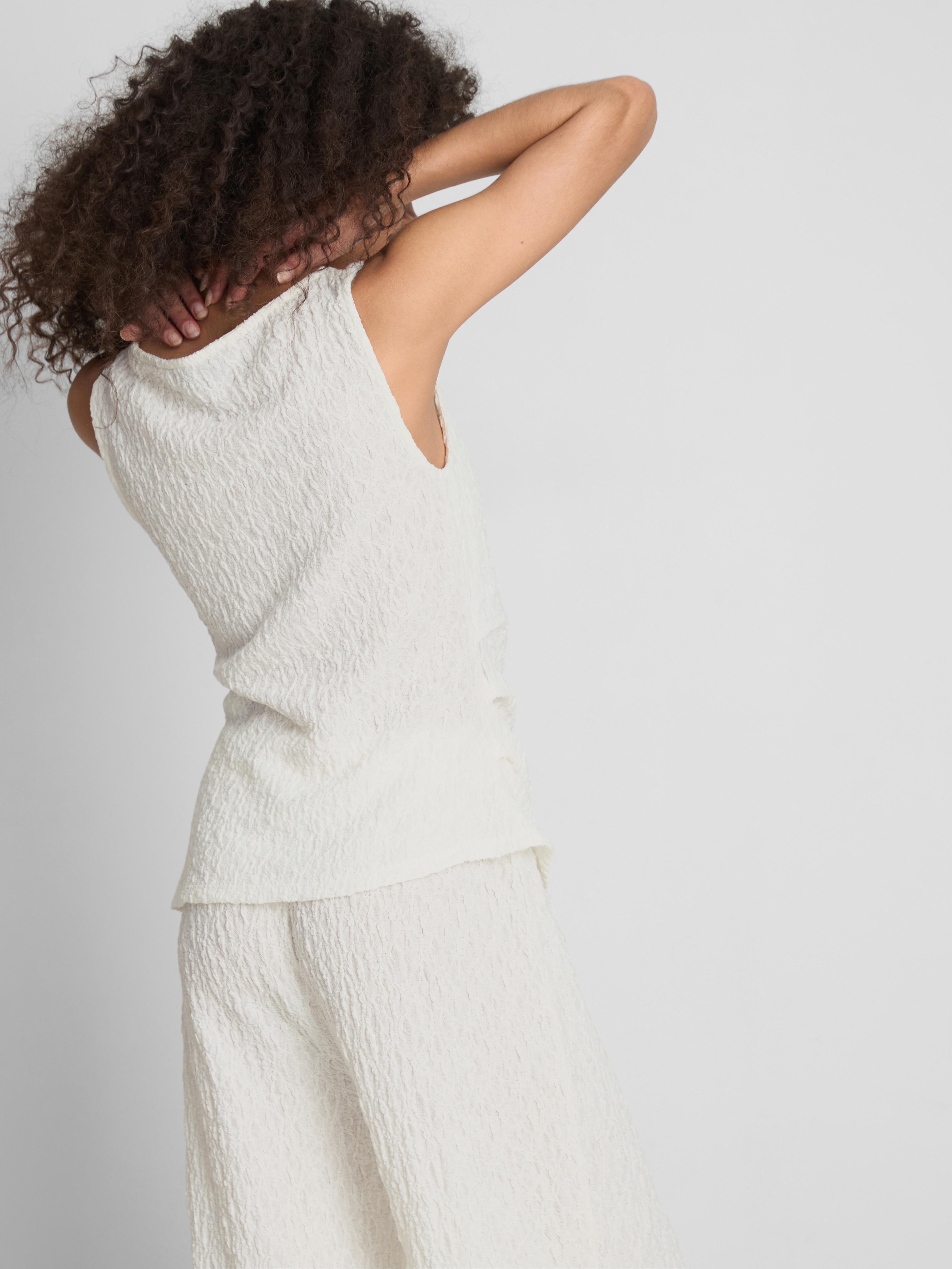 Paula Echevarría Ruched Crinkle Tank Top