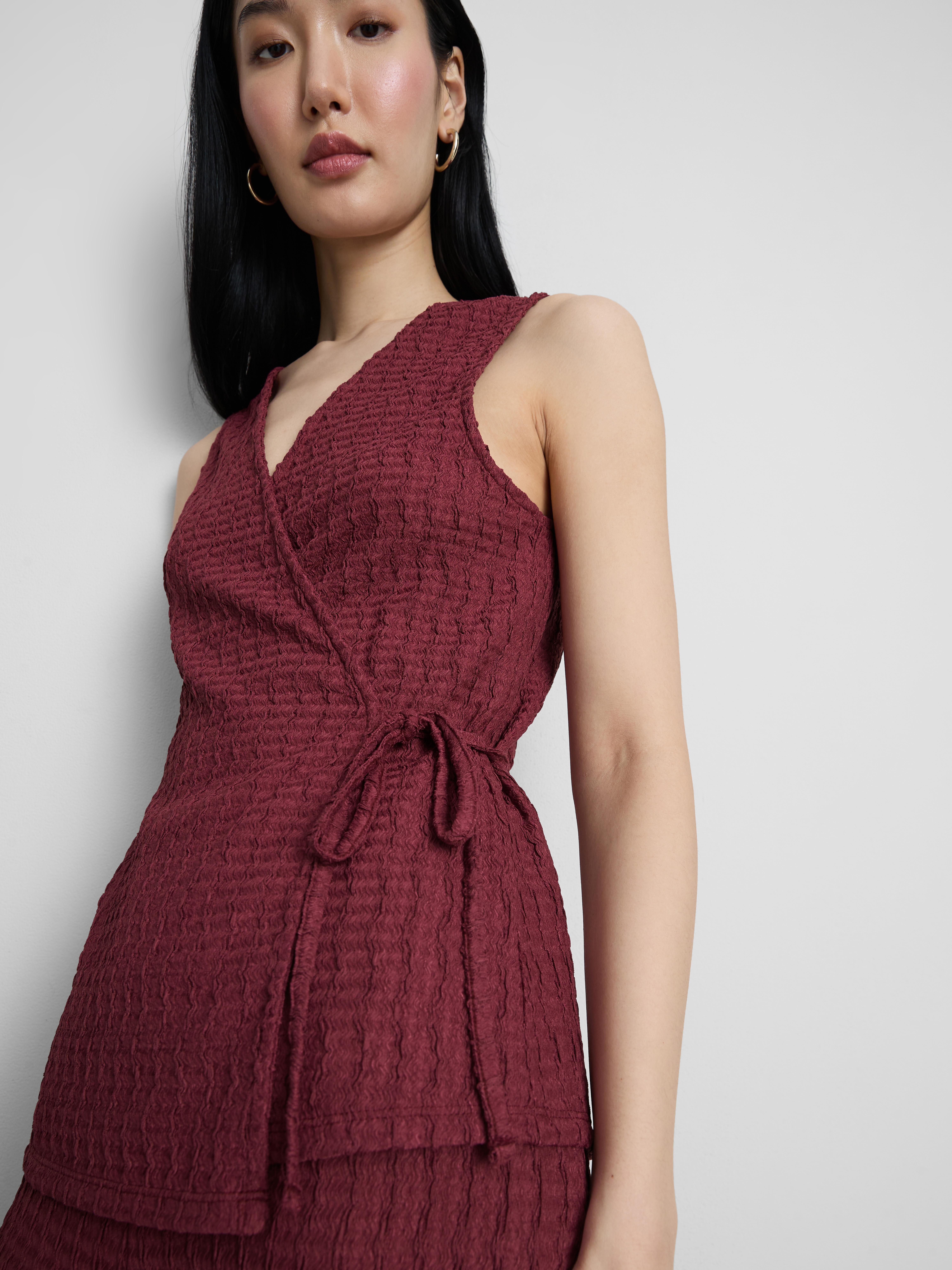 Crinkle Tie Detail Waistcoat