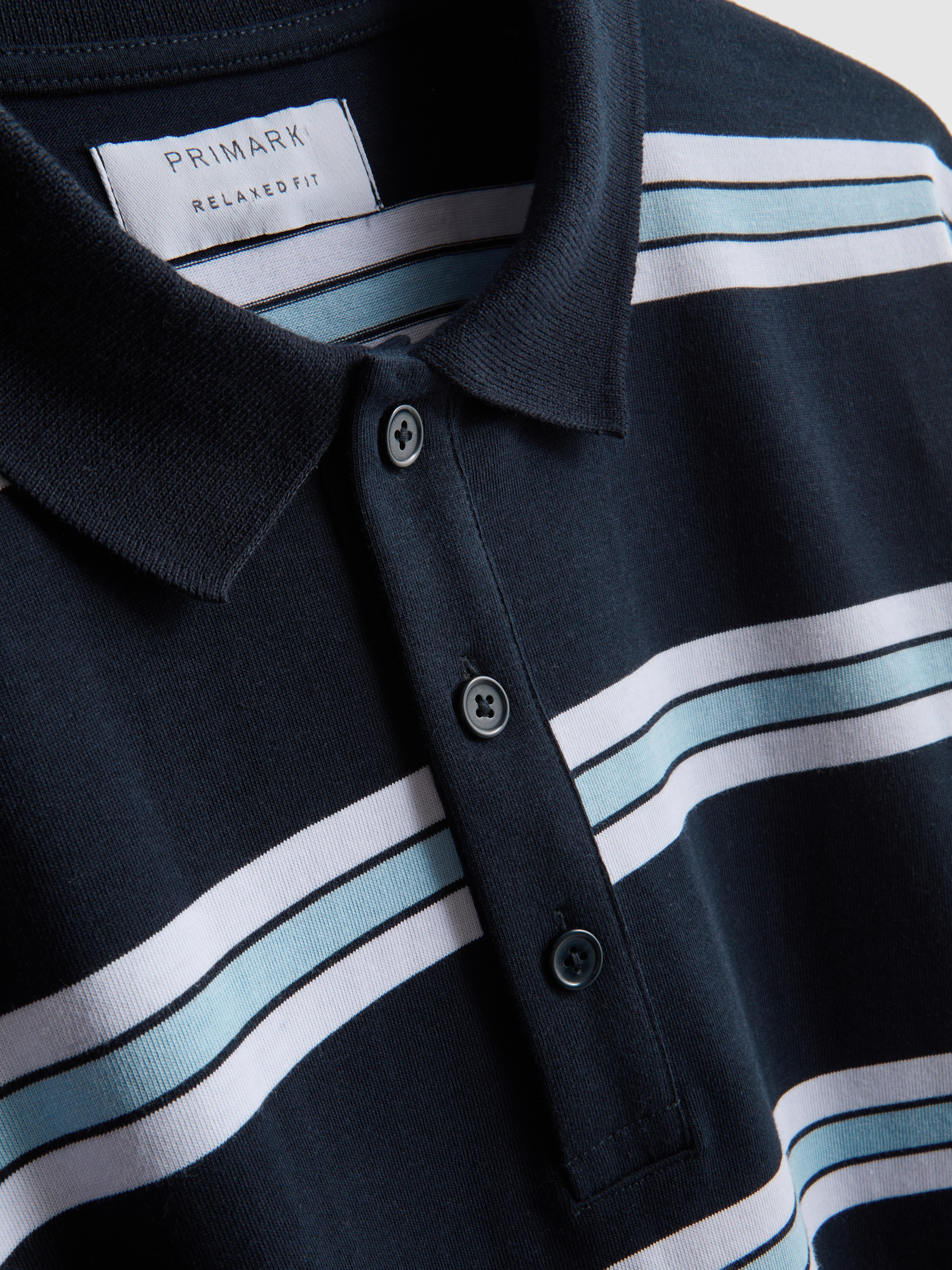 Long-Sleeve Stripe Polo Shirt