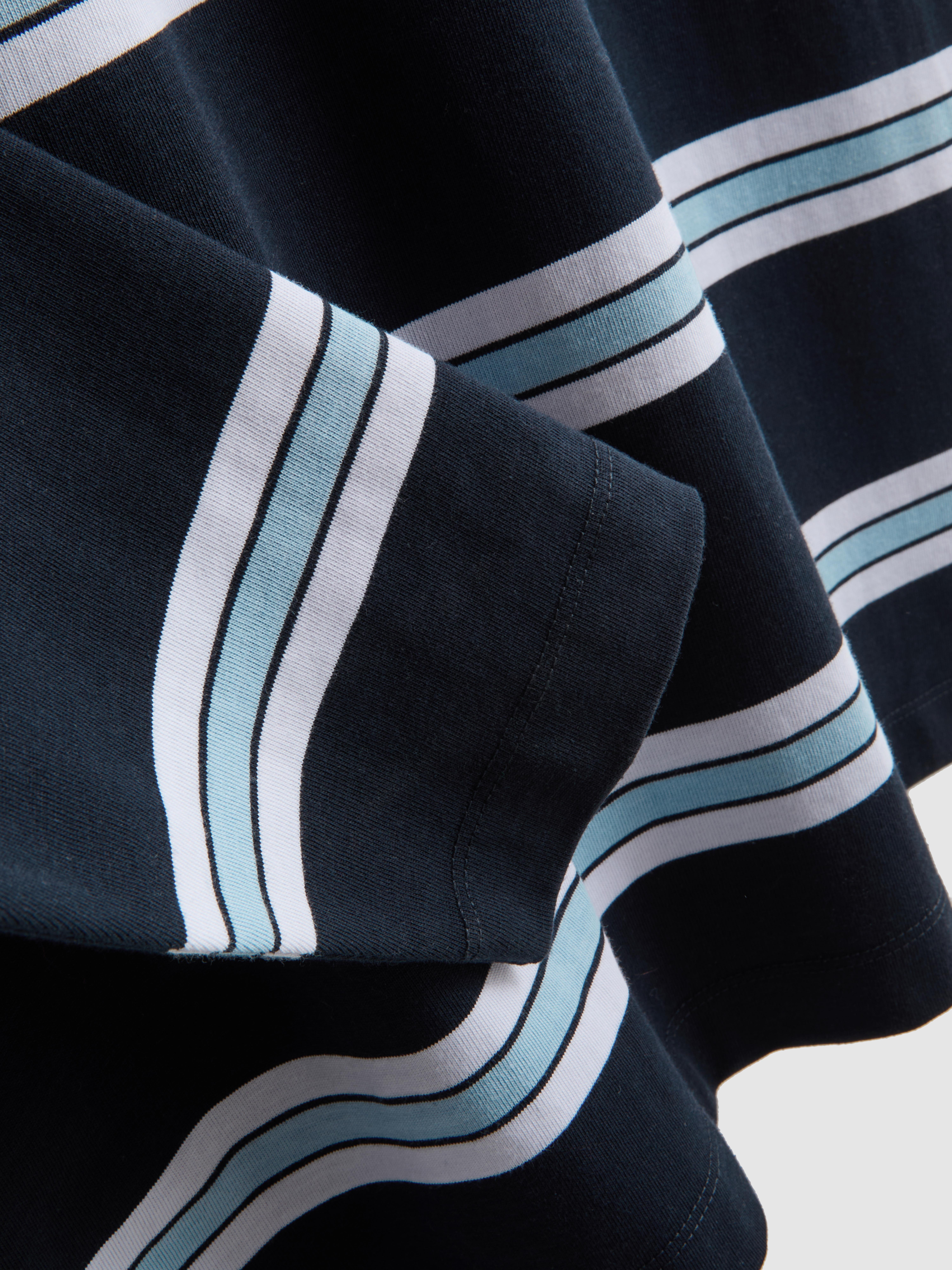 Long-Sleeve Stripe Polo Shirt