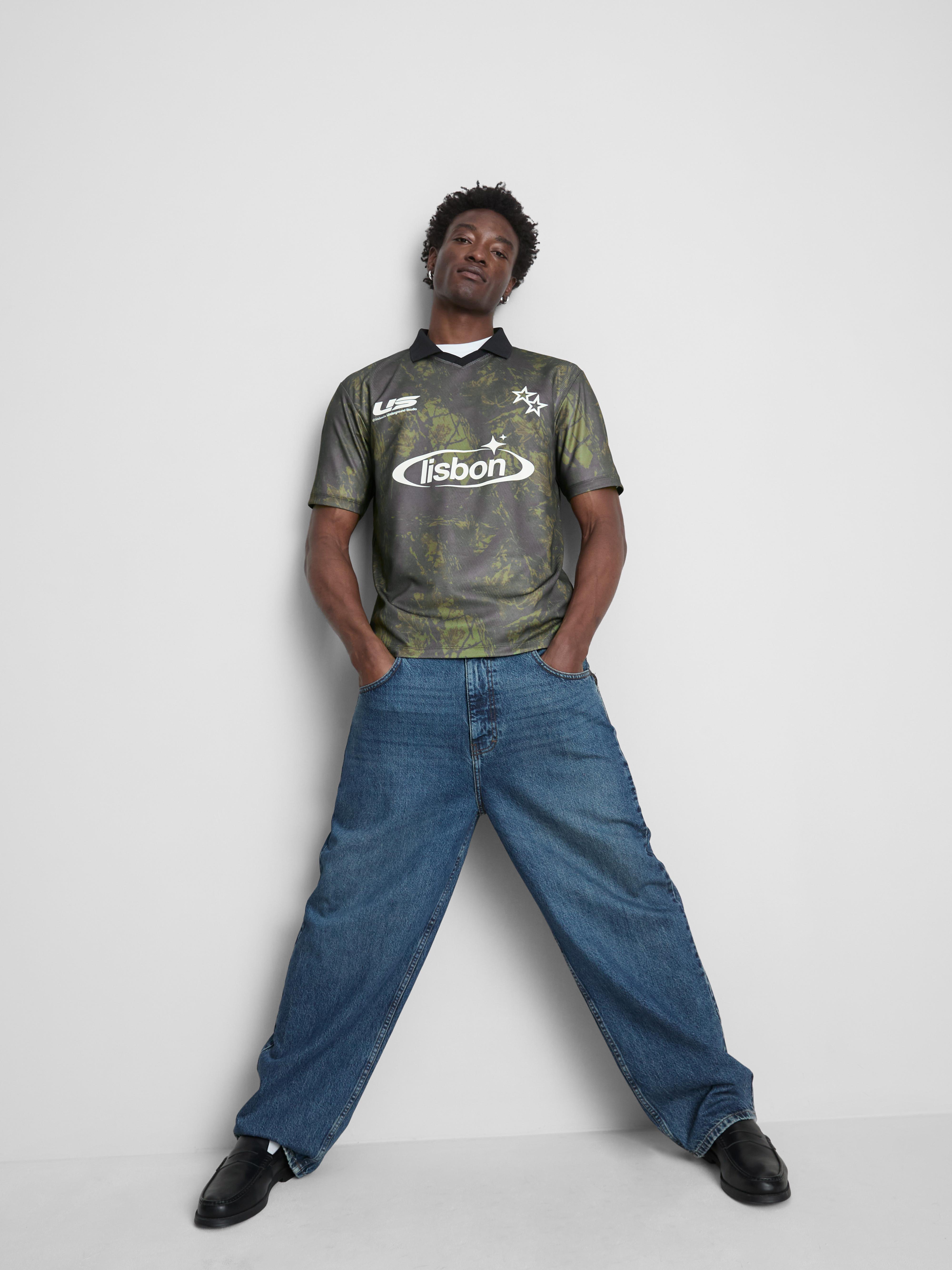 T-shirt padrão camuflado Lisbon