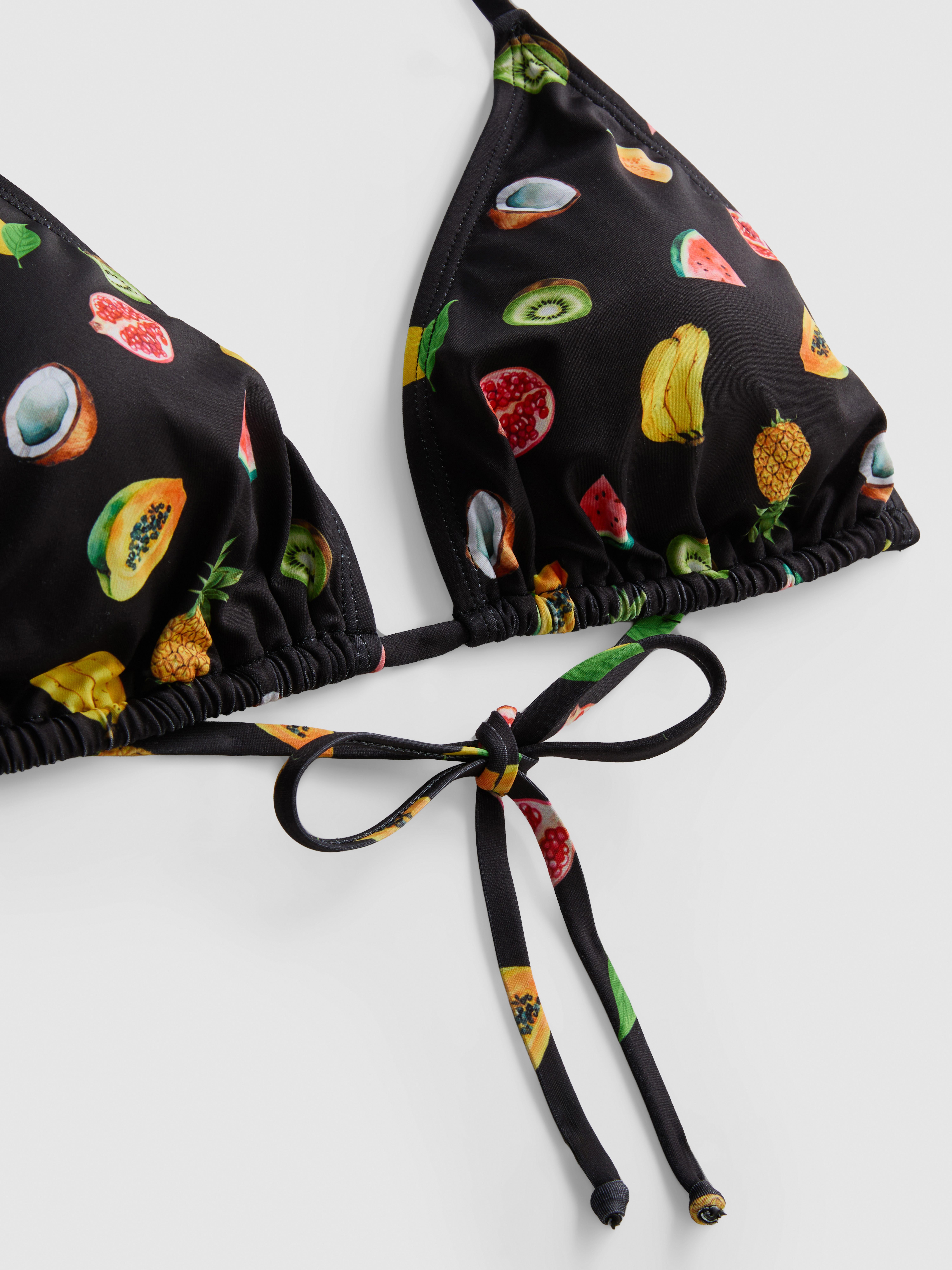 2pk Printed Triangle Bikini Top